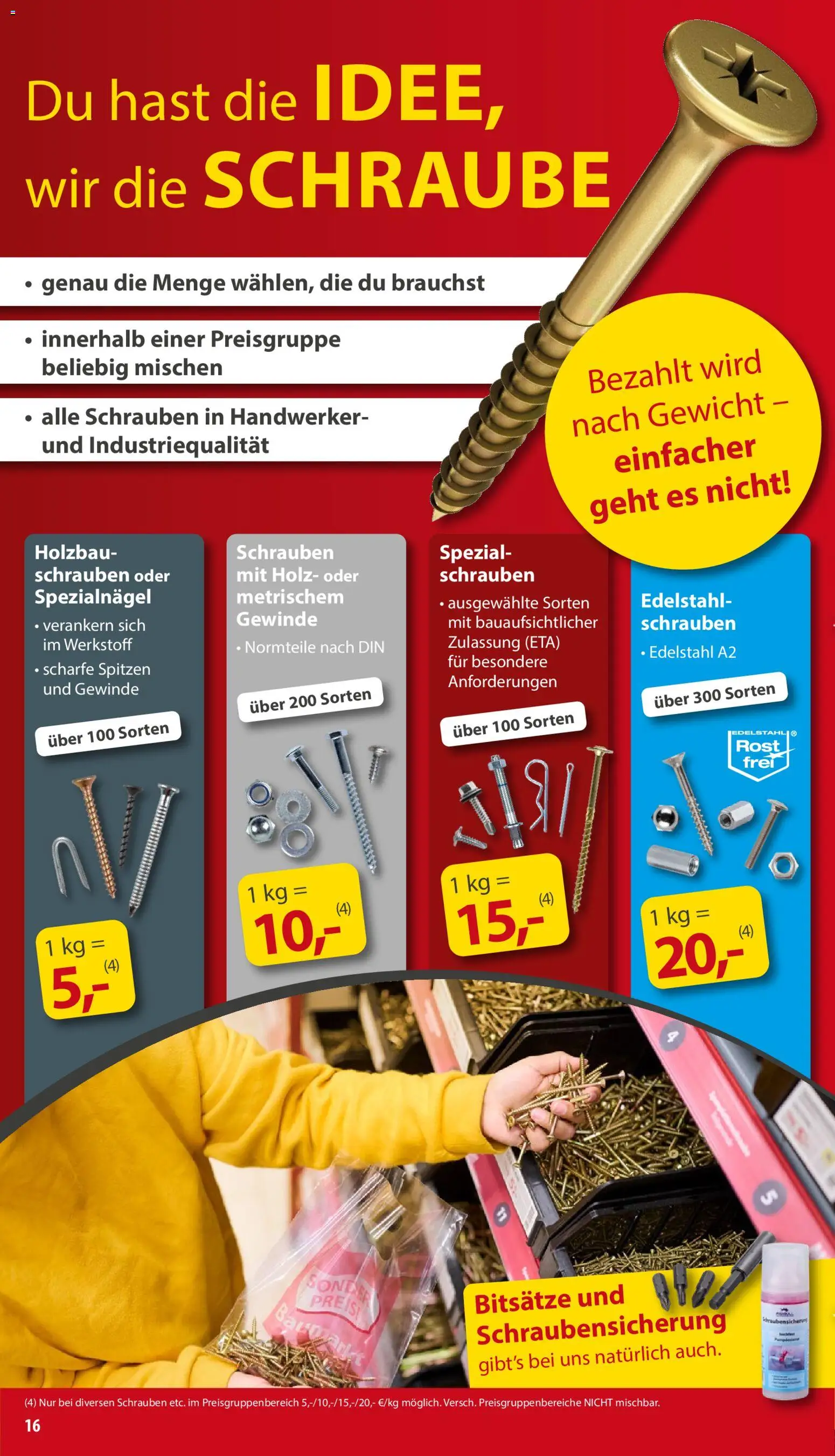 Sonderpreis Baumarkt Prospekt 	 – gültig ab 22.11.2025 | Seite: 16 | Produkte: Gewicht