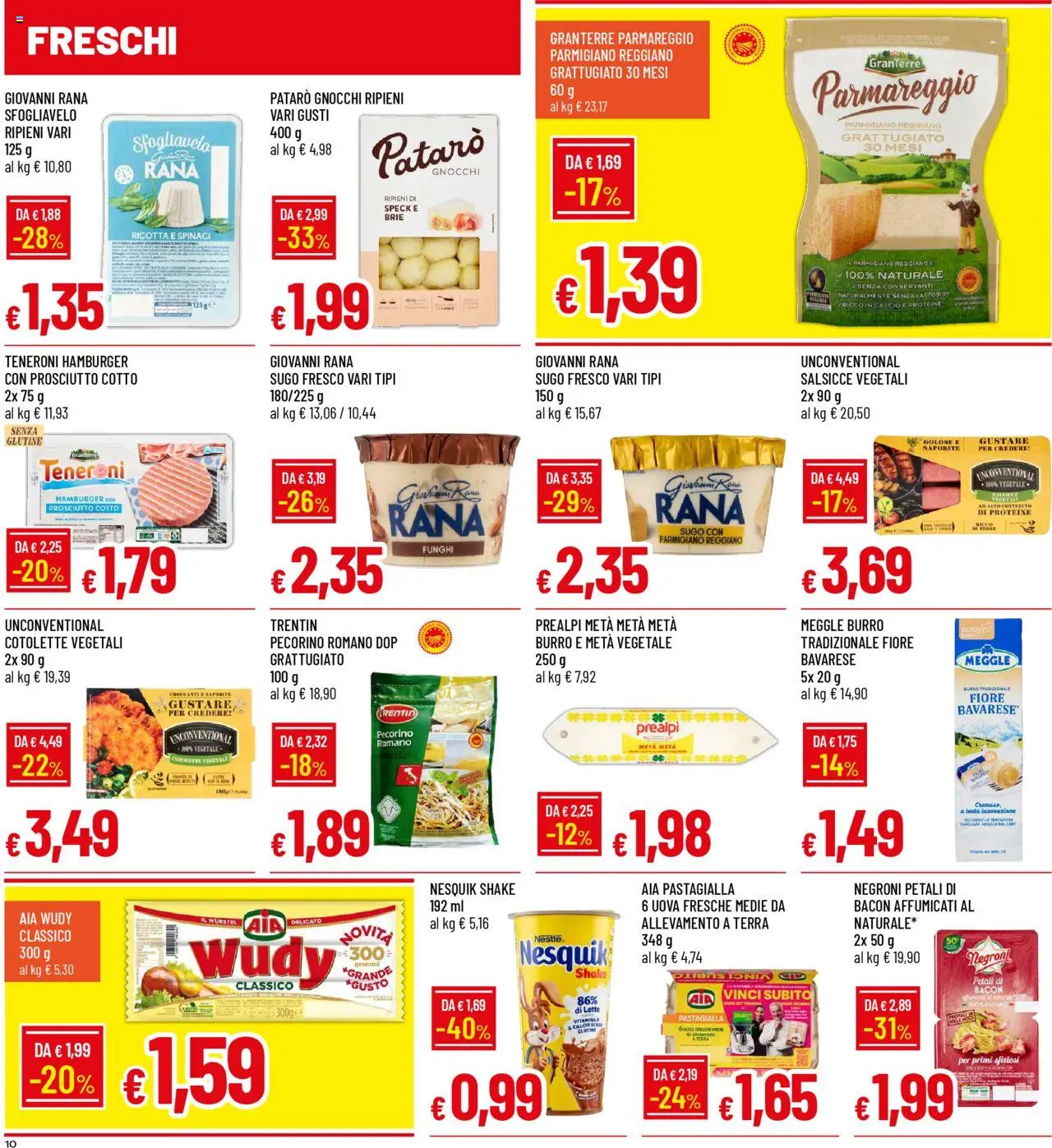 Volantino Galassia del 12.06.2025 | Pagina: 10 | Prodotti: Prosciutto Cotto, Burro, Sugo, Hamburger