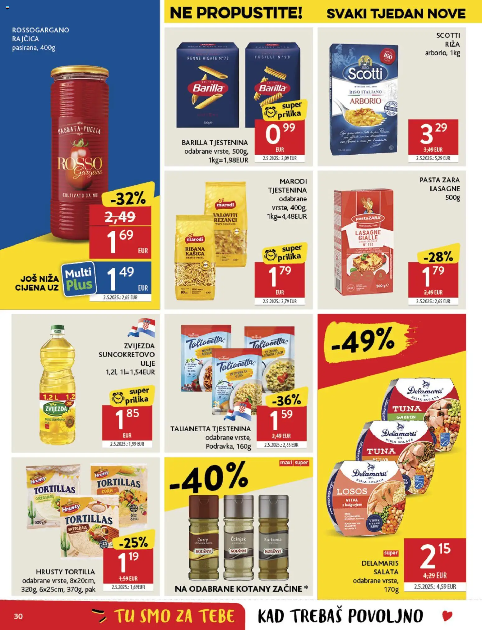 Konzum HR akciós ujság - amely érvényes a következő dátumtól: 29.10.2025 | Oldal: 30 | Termékek: Tortilla, Kurkuma, Lasagne, Saláta