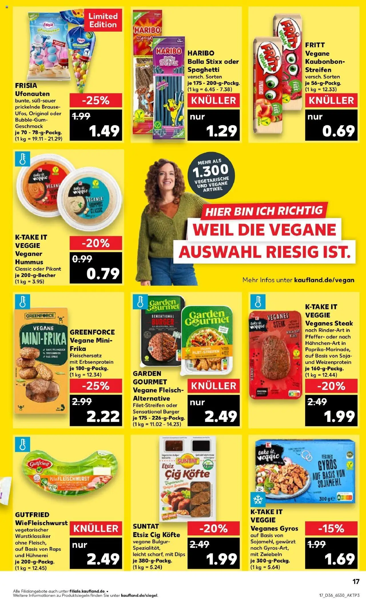 Kaufland prospekt Sonneberg	 – gültig ab 04.09.2025 | Seite: 17 | Produkte: Haribo, Burger, Gyros, Fleisch