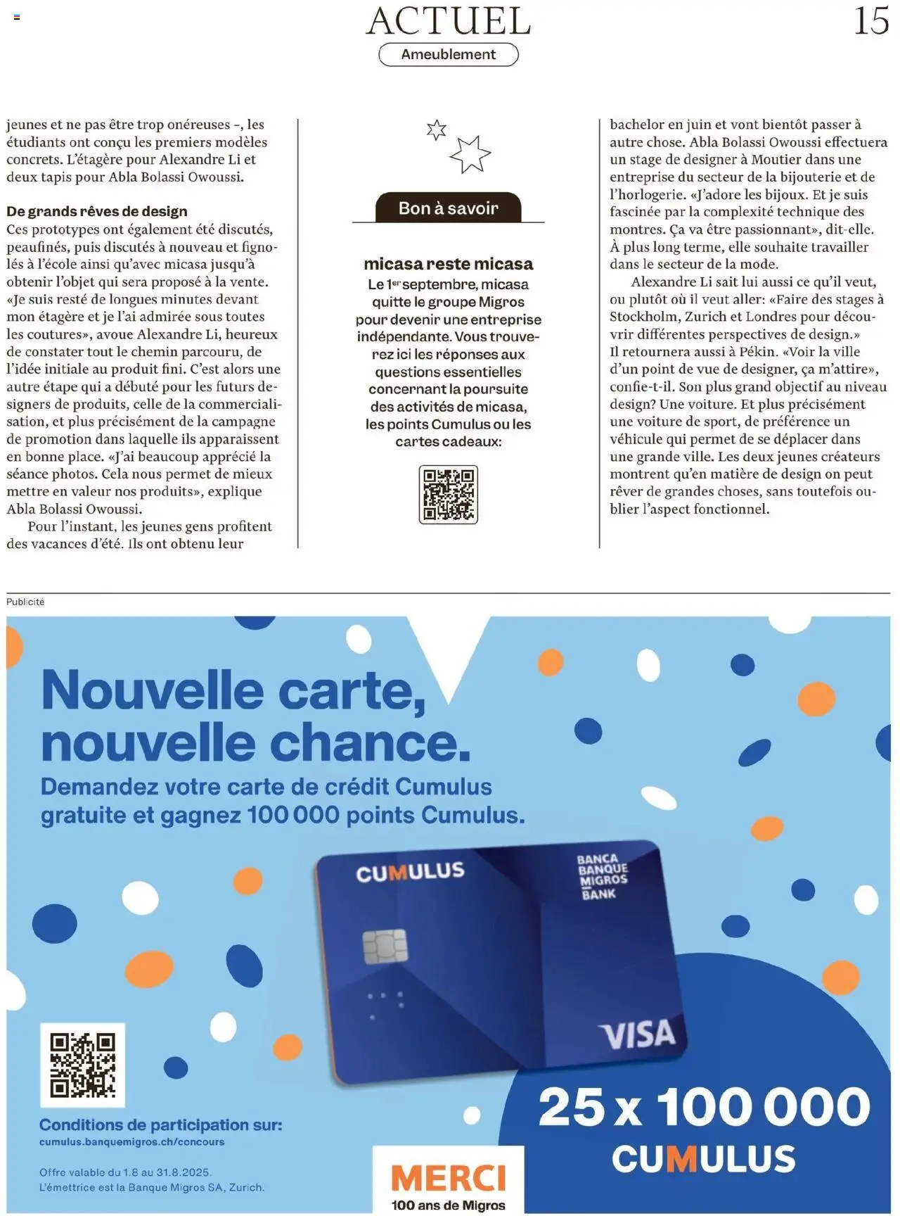 Migros - Magazin FR ab 25.08.2025 | Seite: 15
