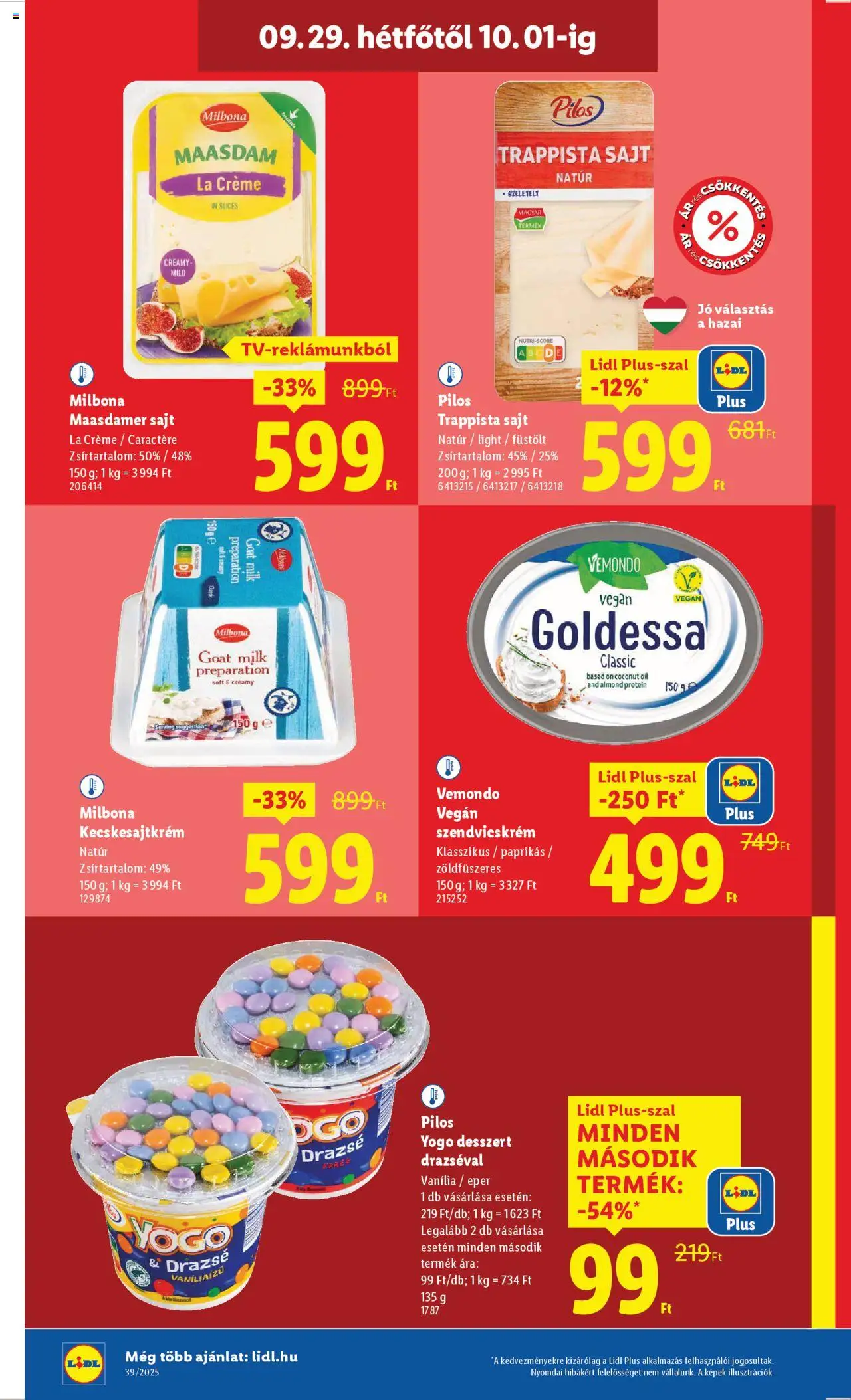 Lidl akciós ujság - amely érvényes a következő dátumtól: 25.09.2025 | Oldal: 58 | Termékek: Szendvicskrém, Drazsé, Eper, Vegán