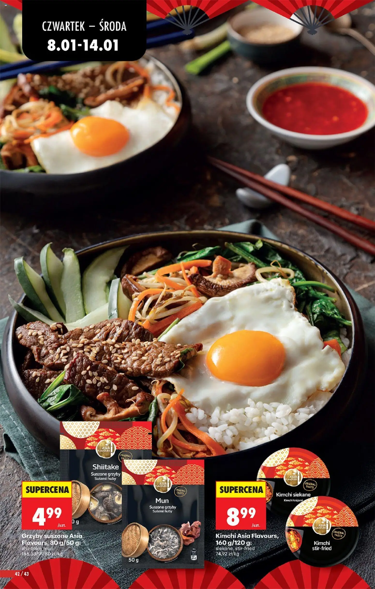 Biedronka gazetka - Oferta w tym tygodniu od 08.01.2026 | Strona: 50 | Produkty: Kimchi, Grzyby suszone