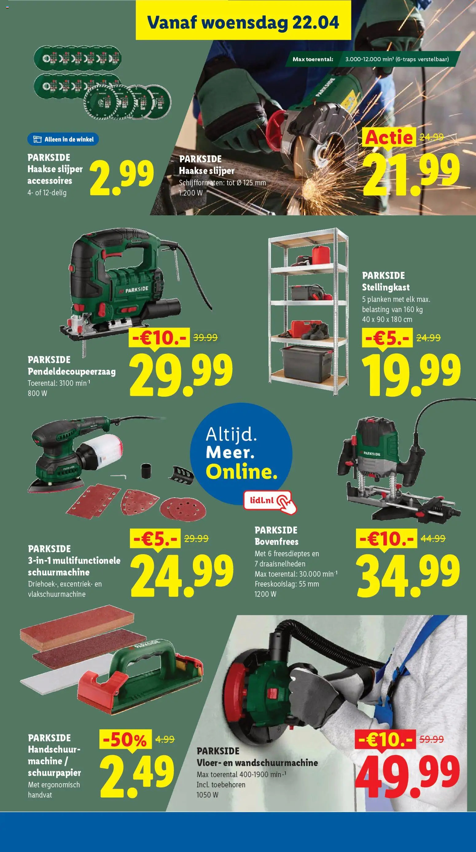 {H1} | Pagina: 35 | Producten: Router, Slijper, Planken