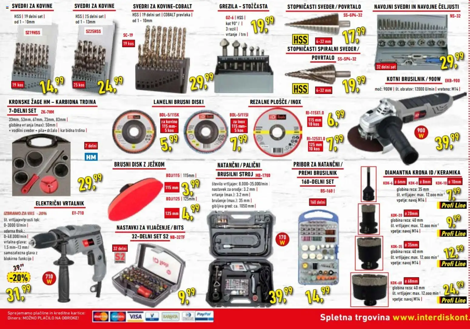 Novi Inter Diskont katalog ponudbe – veljaven od 02.12.2025 | Stran: 4 | Izdelki: Pribor, Disk, Orodje, Vrtalnik
