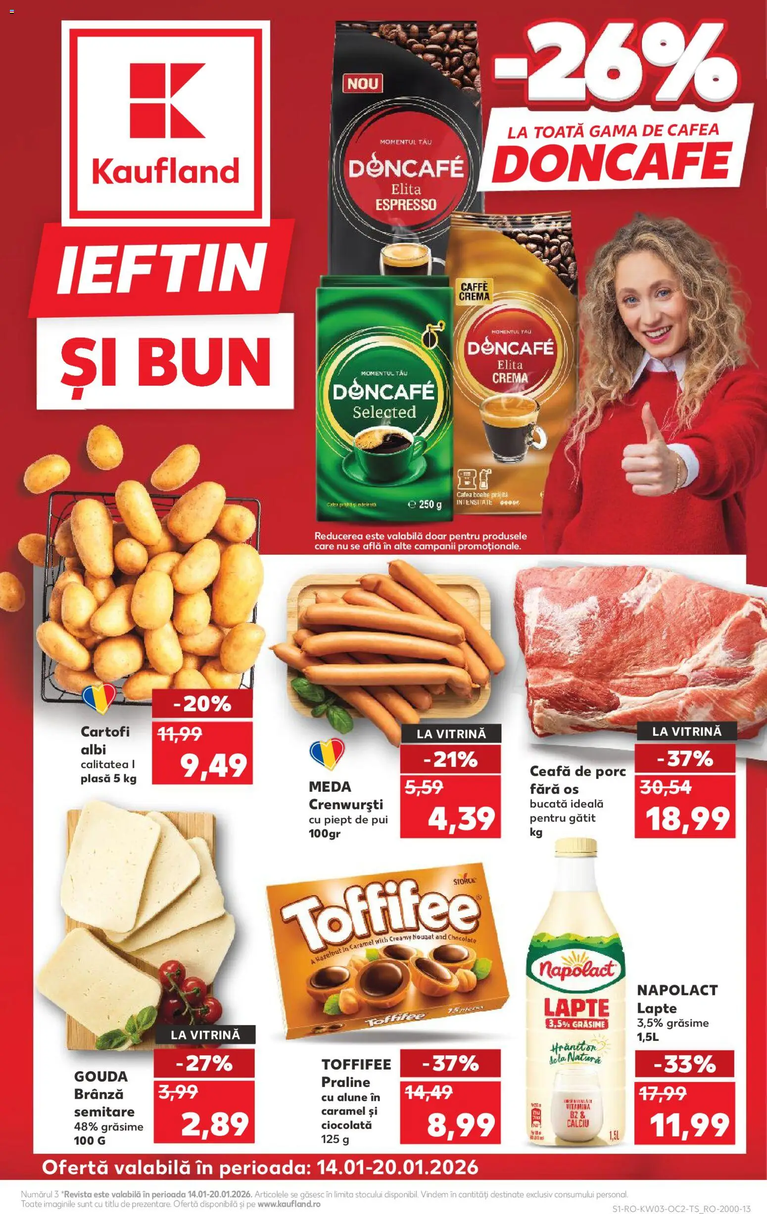 Noul catalog Kaufland – valabil de la 14.01.2026 | Pagină: 1 | Produse: Ödül oyuncağı, Hacıyatmaz Kedi Oyuncağı, Vitrină, Praline