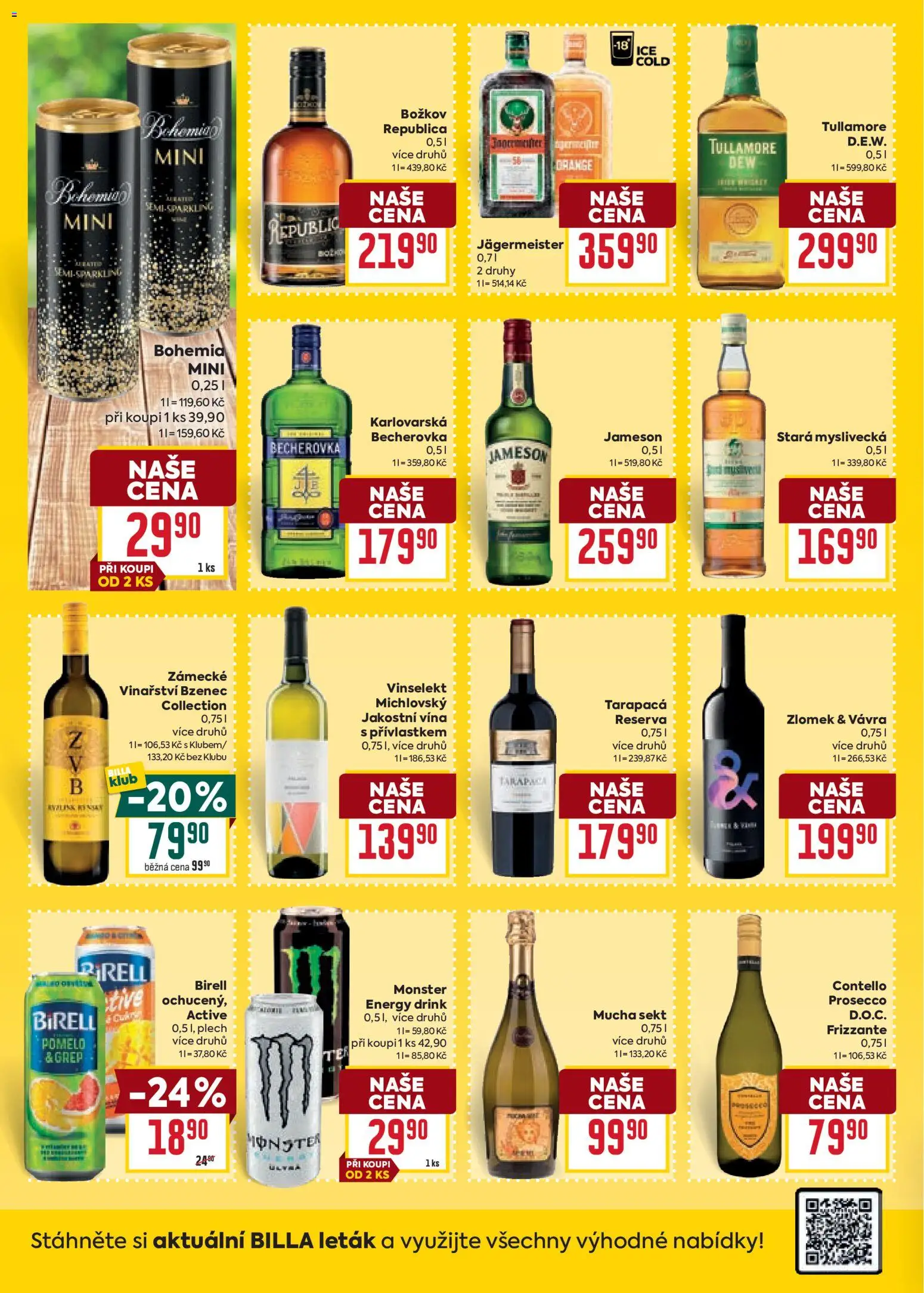 Billa Velký leták od 28.01.2026 | Strana: 22 | Produkty: Monster, Jameson, Plech, Božkov