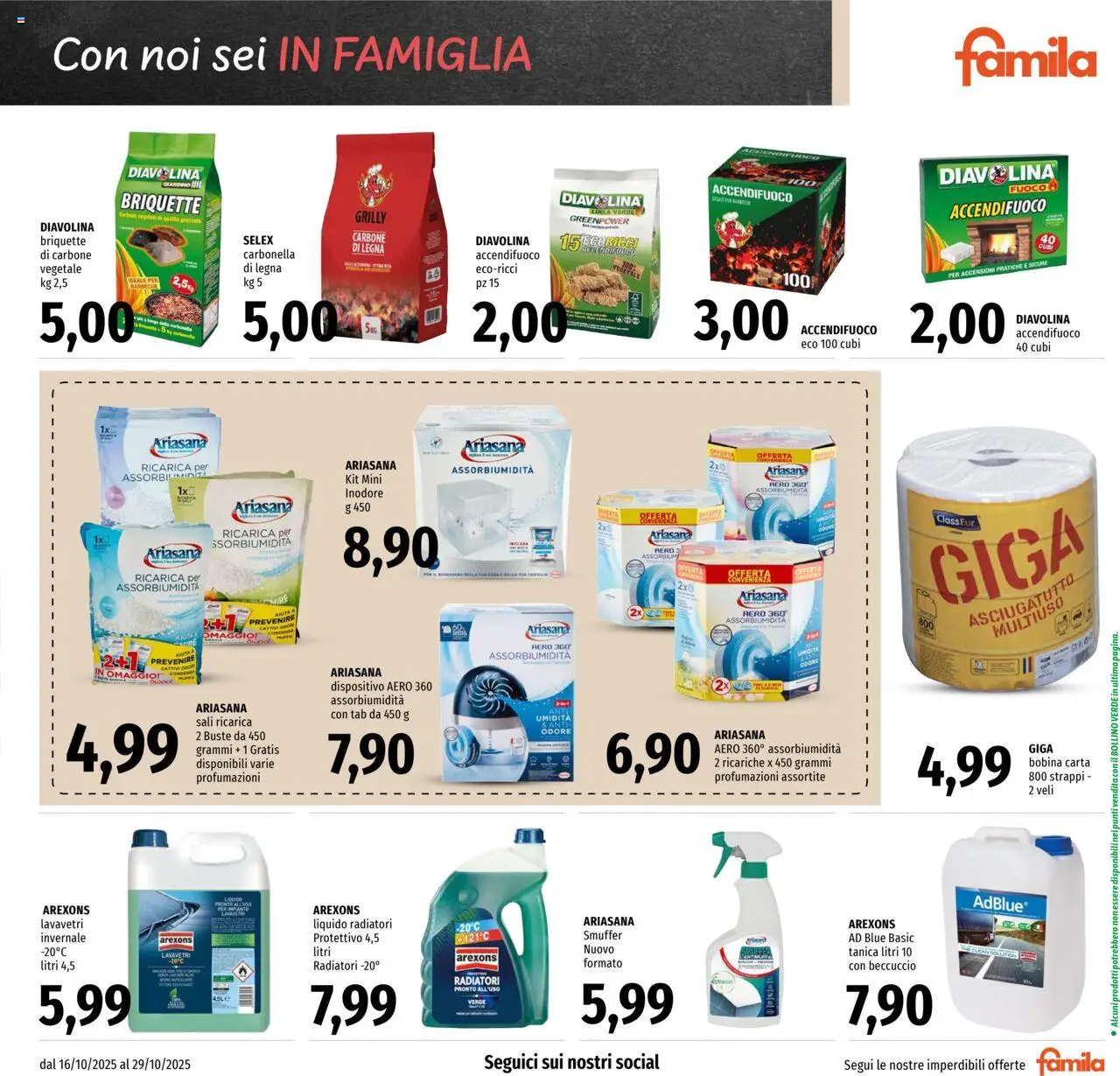 Volantino Famila del 16.10.2025 | Pagina: 25 | Prodotti: The, Tanica, Asciugatutto