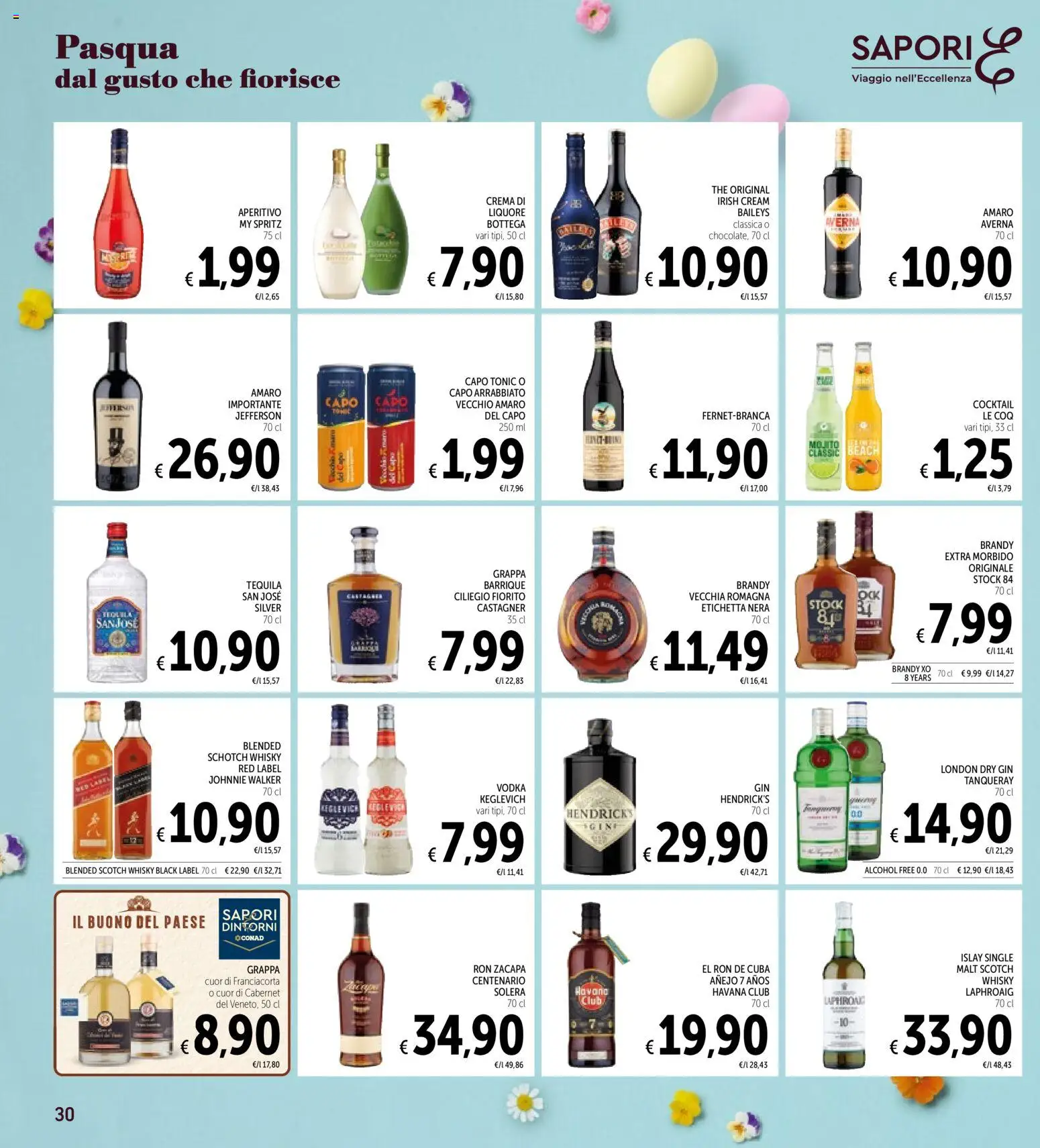 Volantino Spazio Conad del 25.03.2026 | Pagina: 30 | Prodotti: Crema, Vodka, Brandy, Aperitivo