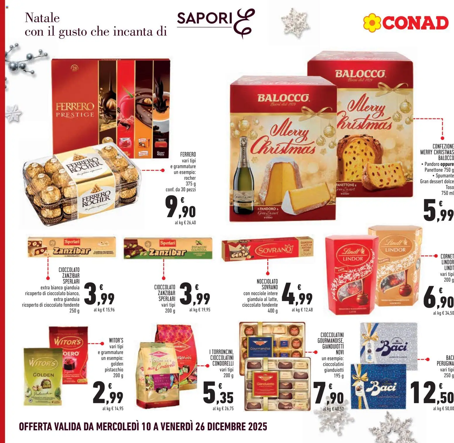 Volantino Conad del 10.12.2025 | Pagina: 4 | Prodotti: Latte, Nocciole, Spumante, Pistacchi