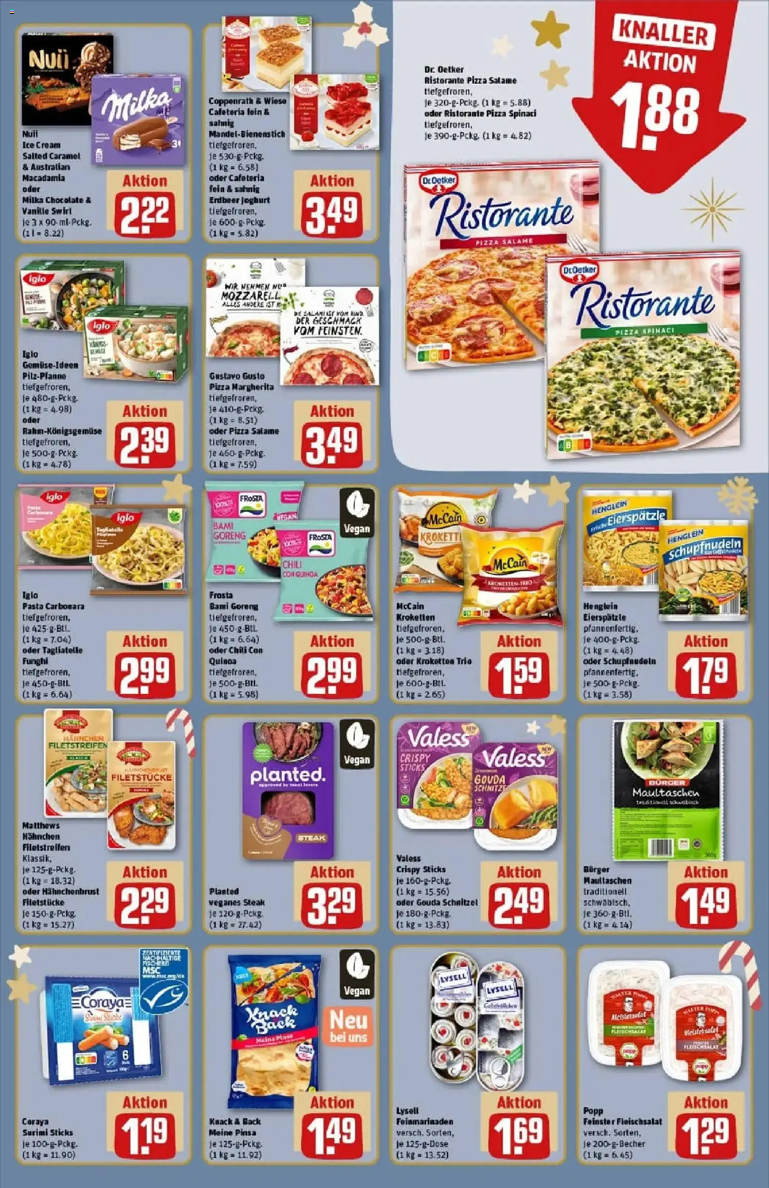 Rewe prospekt Düsseldorf / Heerdt	 – gültig ab 23.11.2025 | Seite: 19 | Produkte: Joghurt, Frosta, Chili, Steak