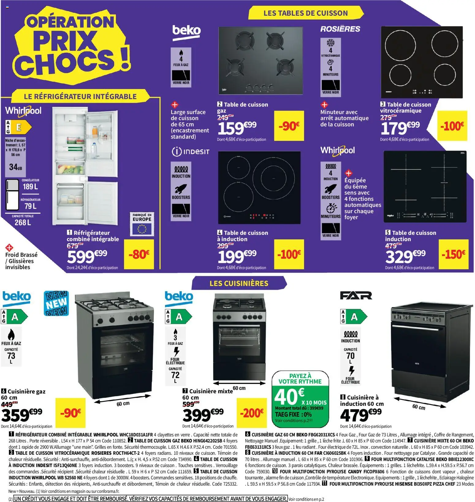 {H1} | Page: 44 | Produits: Four électrique, Cuisinière, Table, Pizza