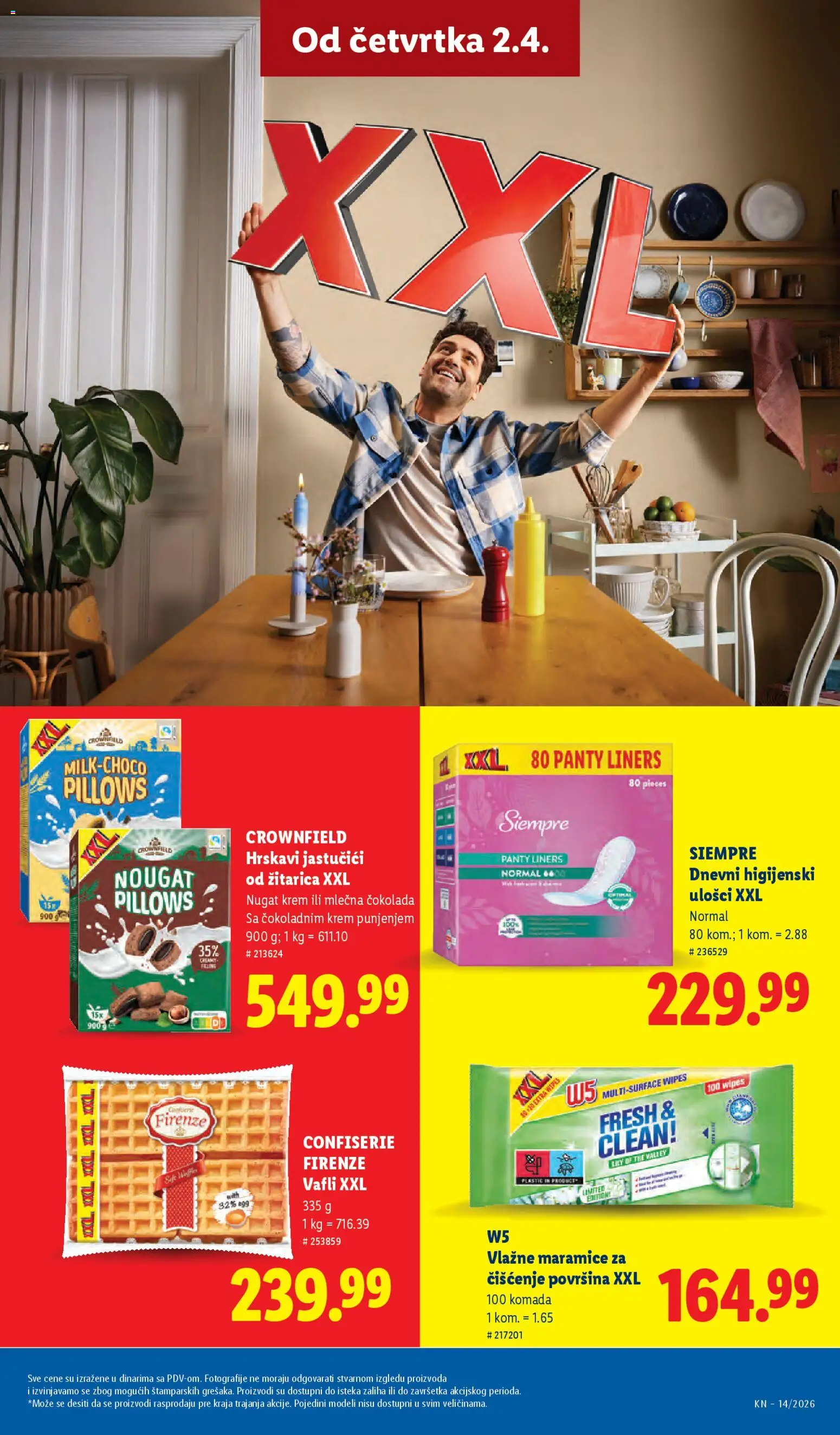 Lidl katalog - važi od 02.04.2026 | Strana: 57 | Proizvode: W5, Čokolada, Mlečna čokolada, Vlažne maramice