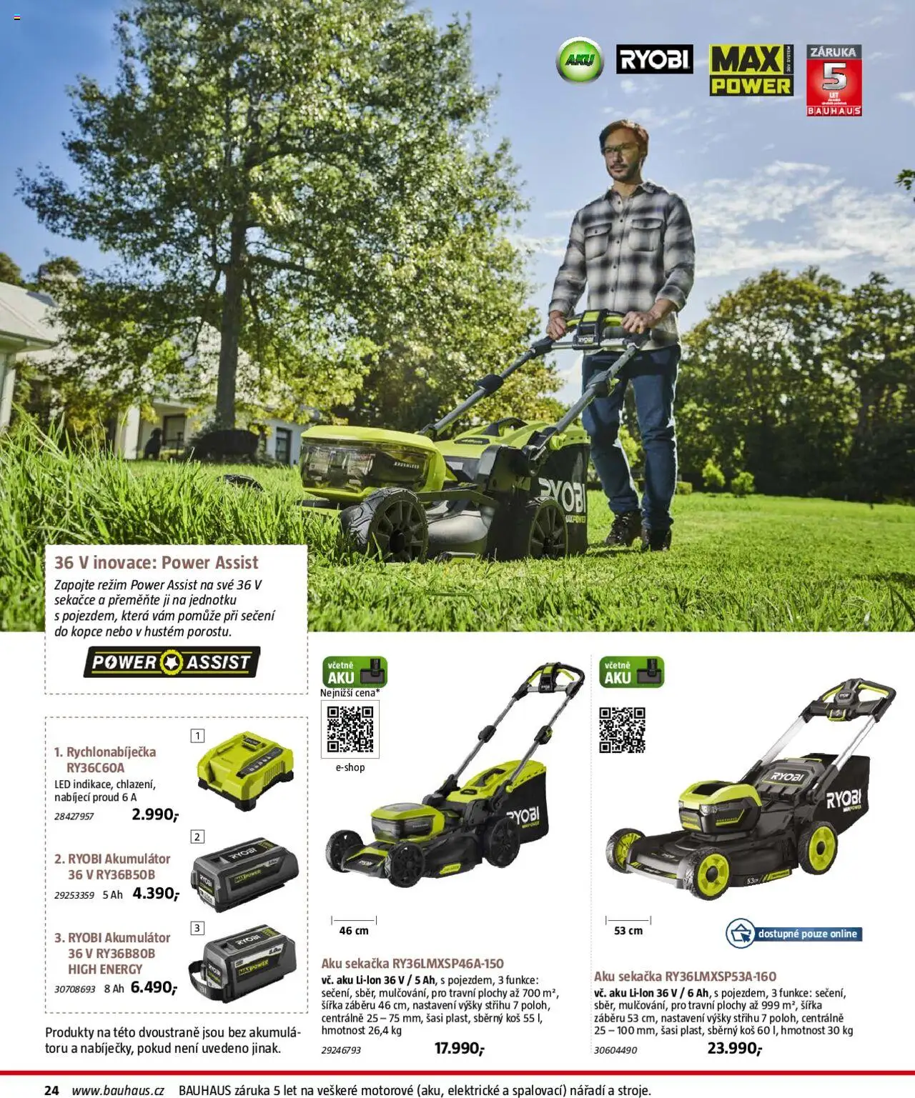 Bauhaus katalog Zahradní technika od 01.04.2025 | Strana: 24 | Produkty: Nářadí, Sekačka, Koš, LED