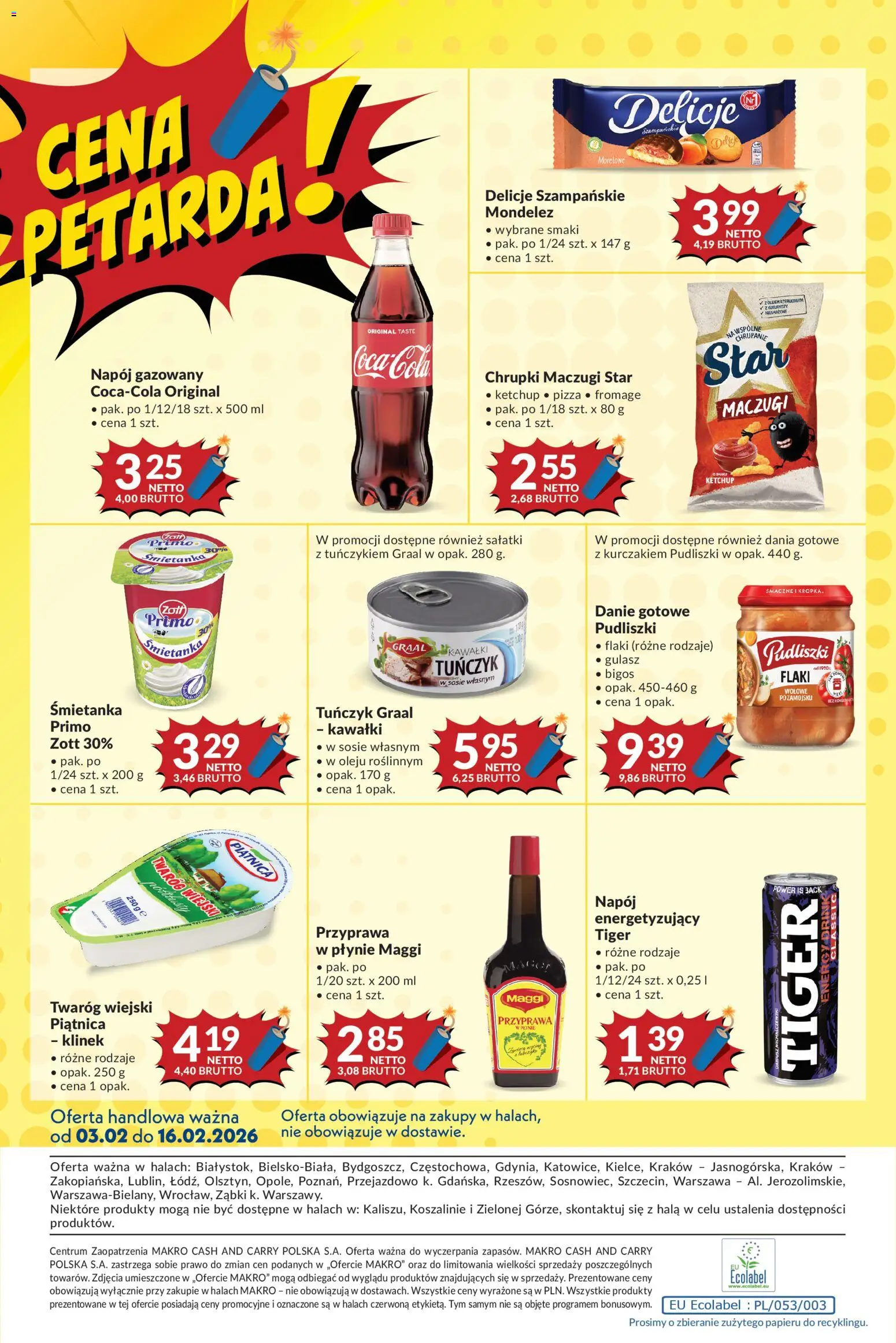 Makro Gazetka od 03.02.2026 | Strona: 24 | Produkty: Flaki, Pizza, Twaróg, Dania gotowe