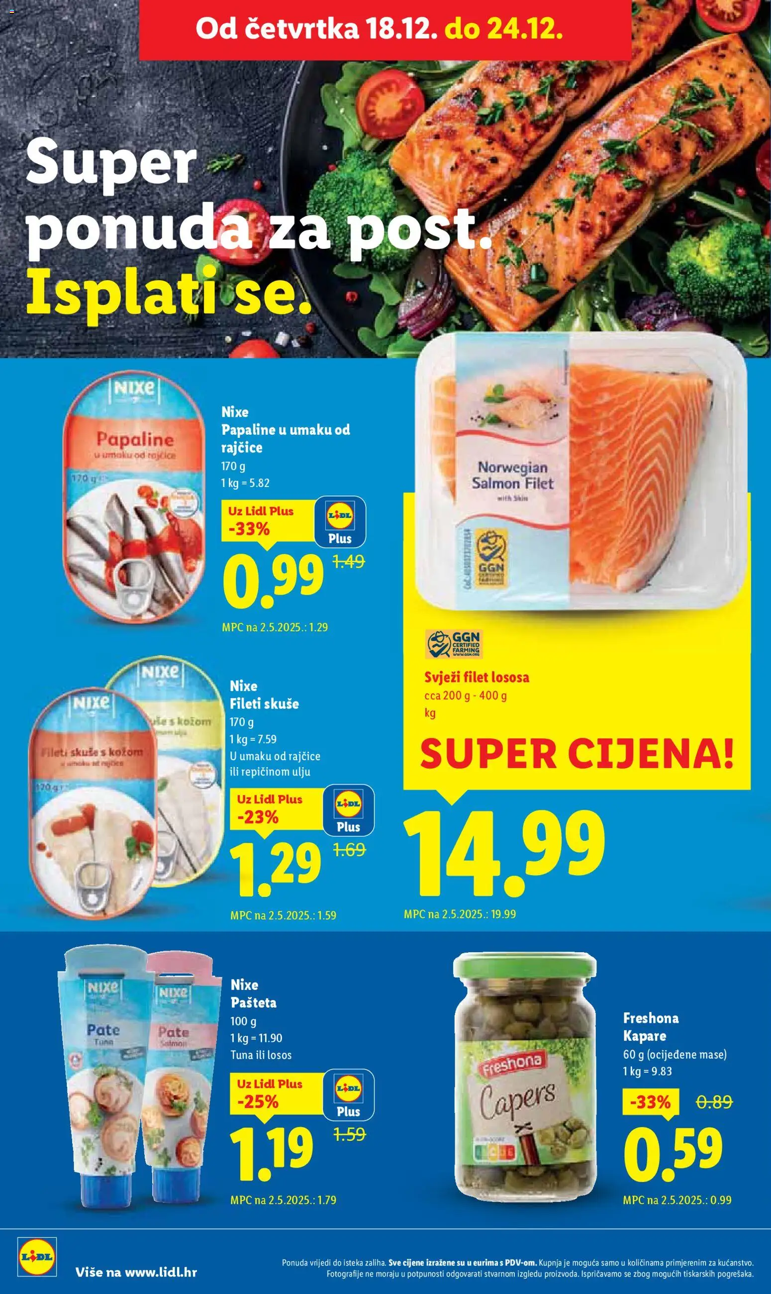 Lidl katalog | vrijedi od 18.12.2025 | Stranica: 6 | Proizvodi: Rajčice, Pašteta, Losos, Tuna