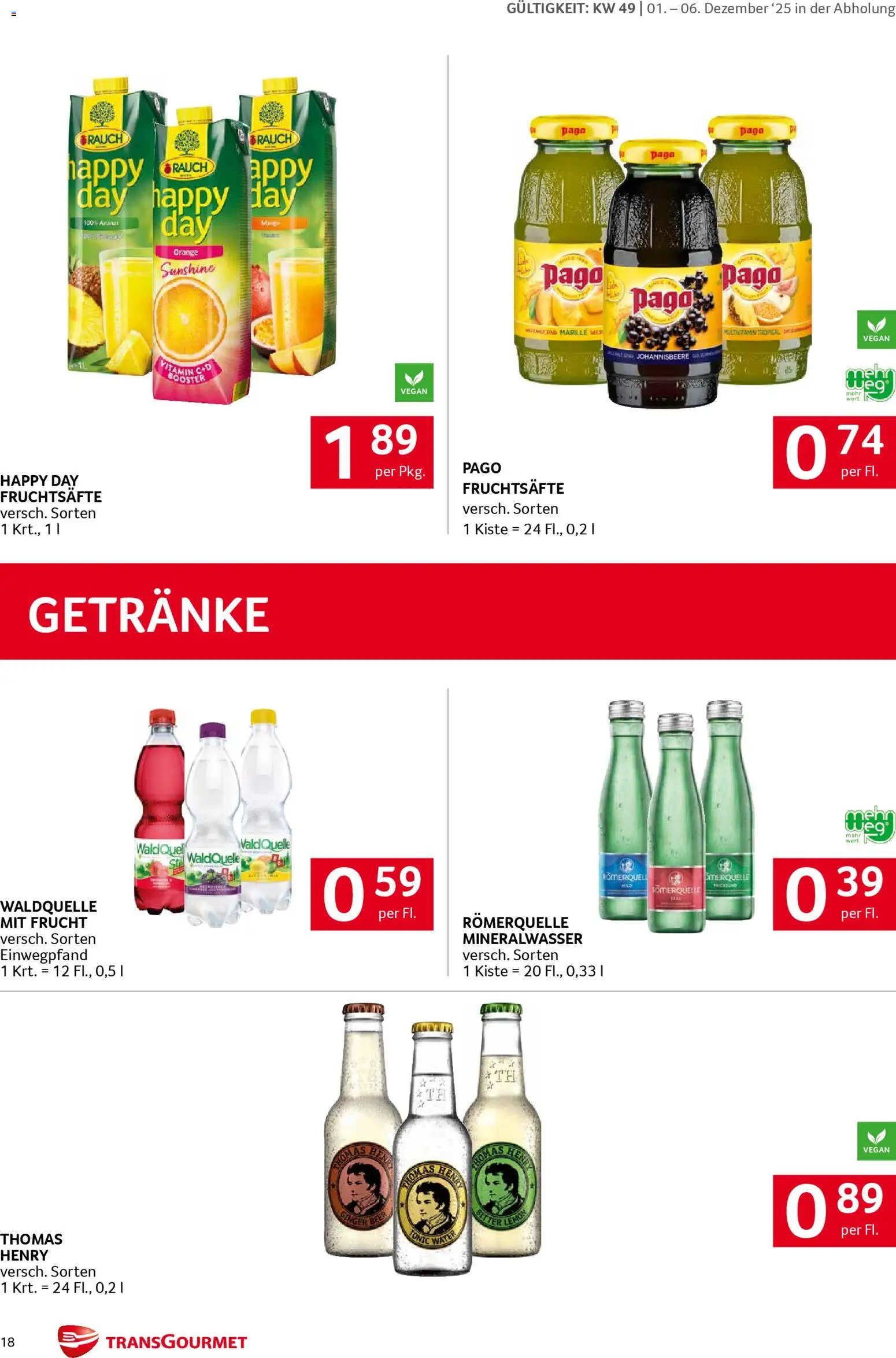 Transgourmet Flugblatt gültig ab 01.12.2025 | Seite: 18 | Produkte: Ananas