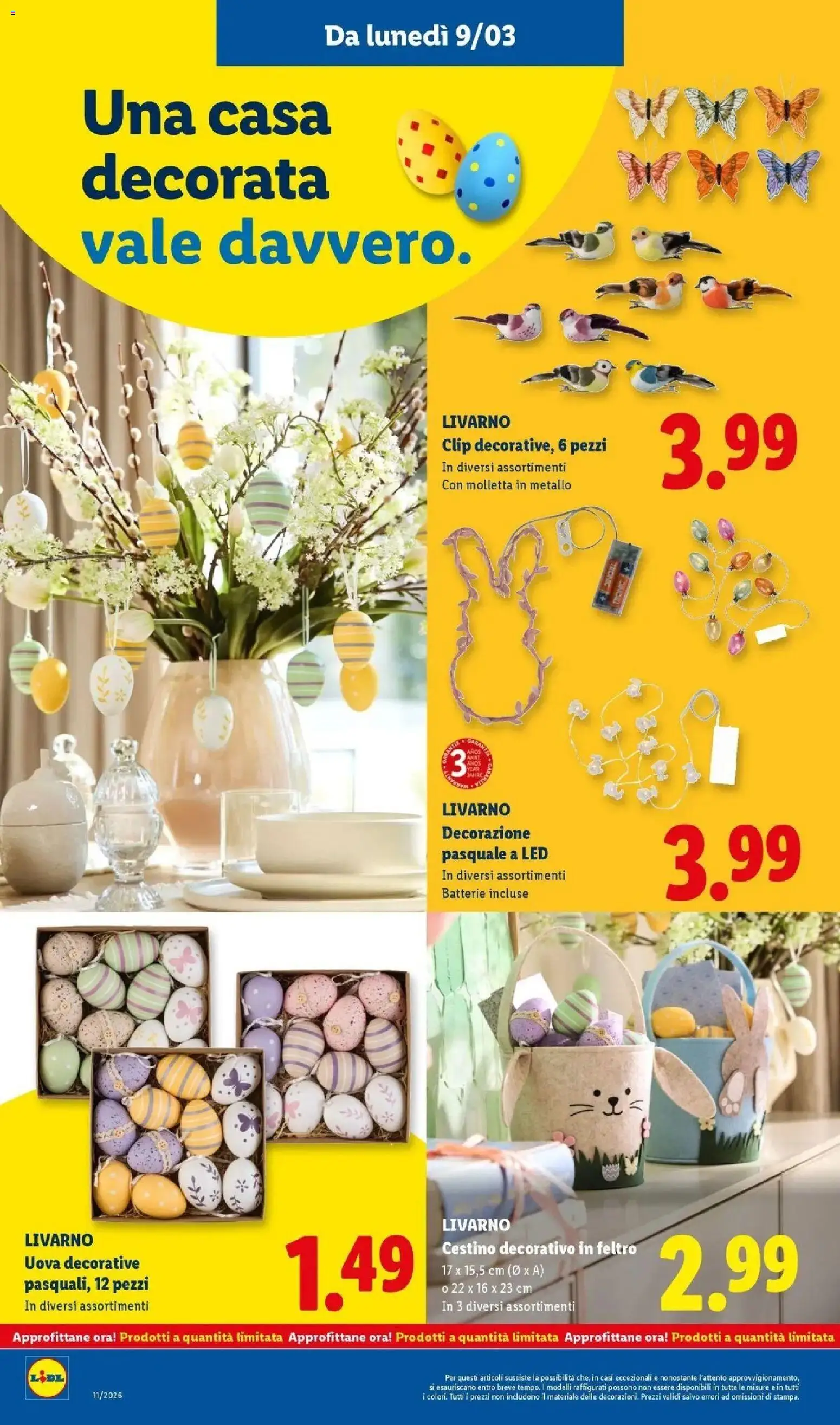 Volantino Lidl del 09.03.2026 | Pagina: 30 | Prodotti: Uova, Cestino, Batterie