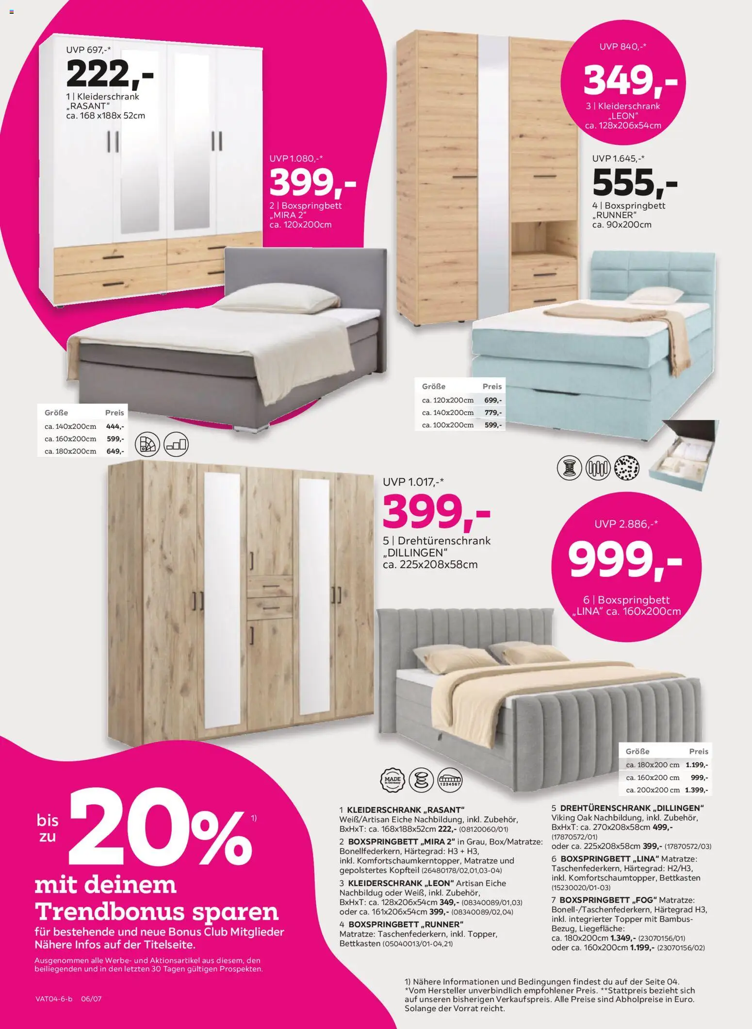 Mömax Prospekt aktuell gültig ab 30.03.2026 | Seite: 6 | Produkte: Matratze, Kleiderschrank