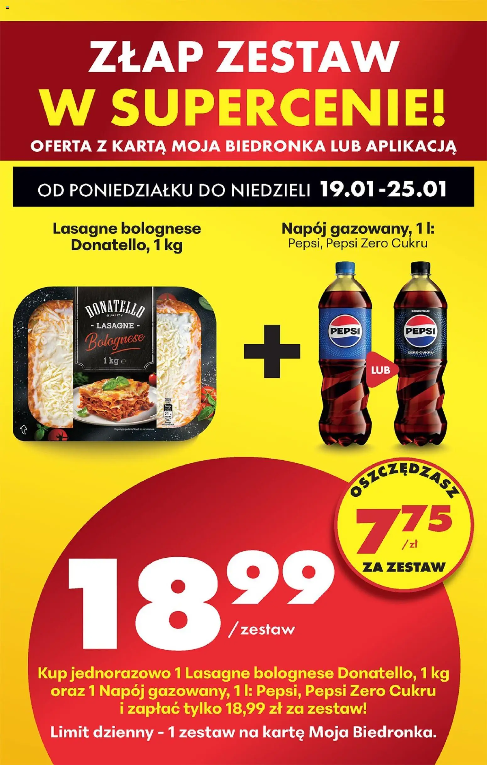 Biedronka gazetka od 19.01.2026 | Strona: 81 | Produkty: Karta, Pepsi, Lasagne, Lasagne bolognese