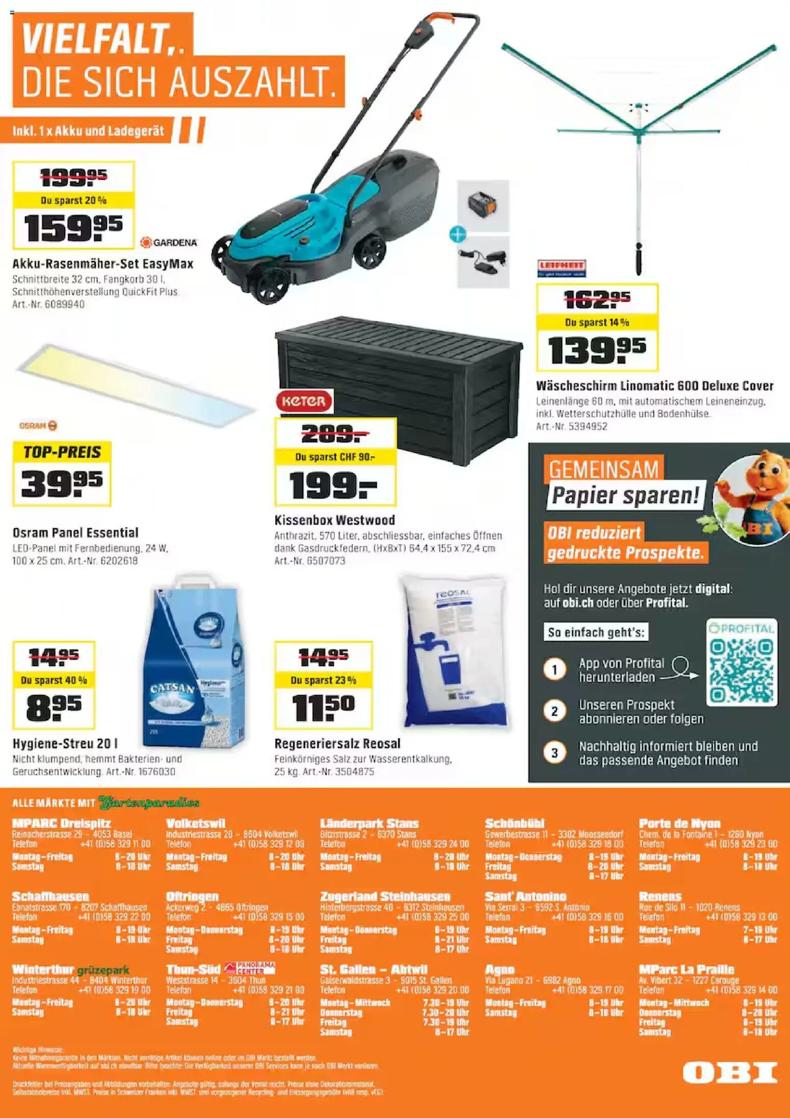 OBI aktionen – gültig ab 18.03.2026 | Seite: 16 | Produkte: Salz, Telefon, Uhr, Ladegerät