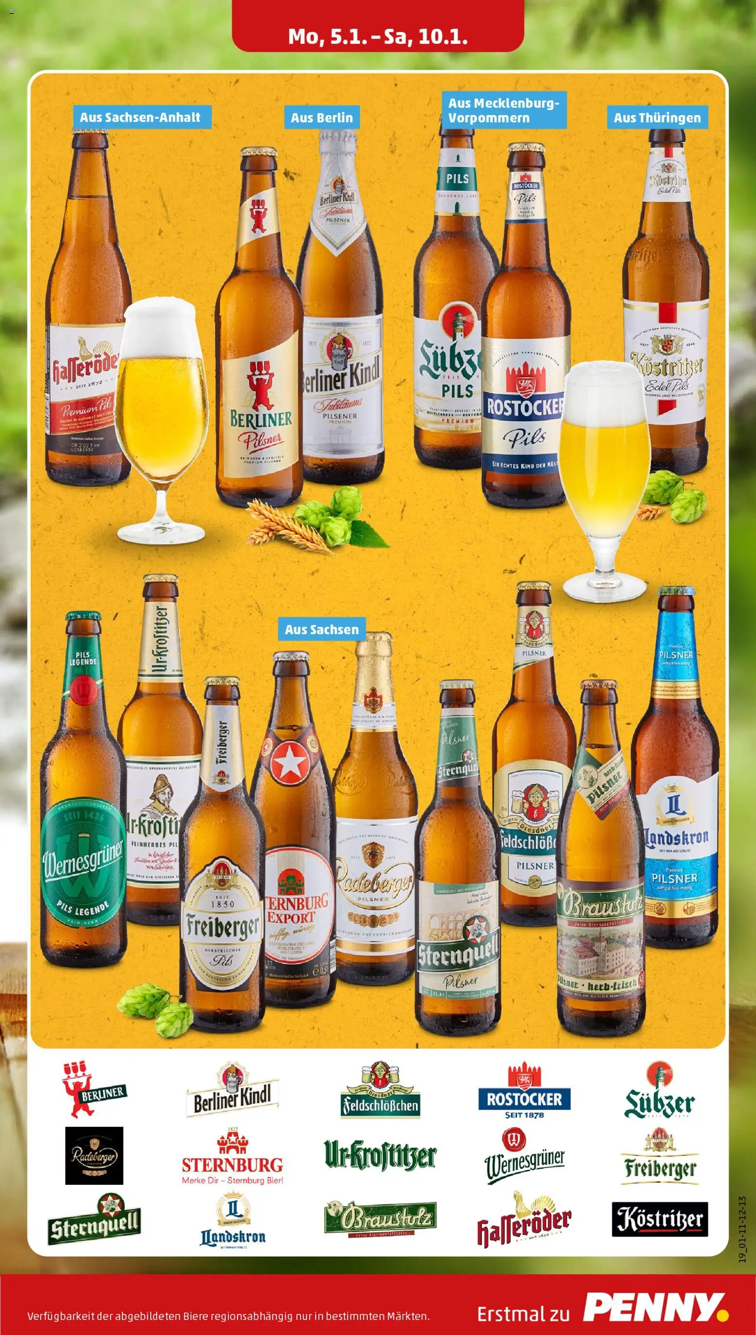 Penny Prospekt 	 – gültig ab 05.01.2026 | Seite: 19 | Produkte: Kostritzer, Bier, Pils, Wernesgruner