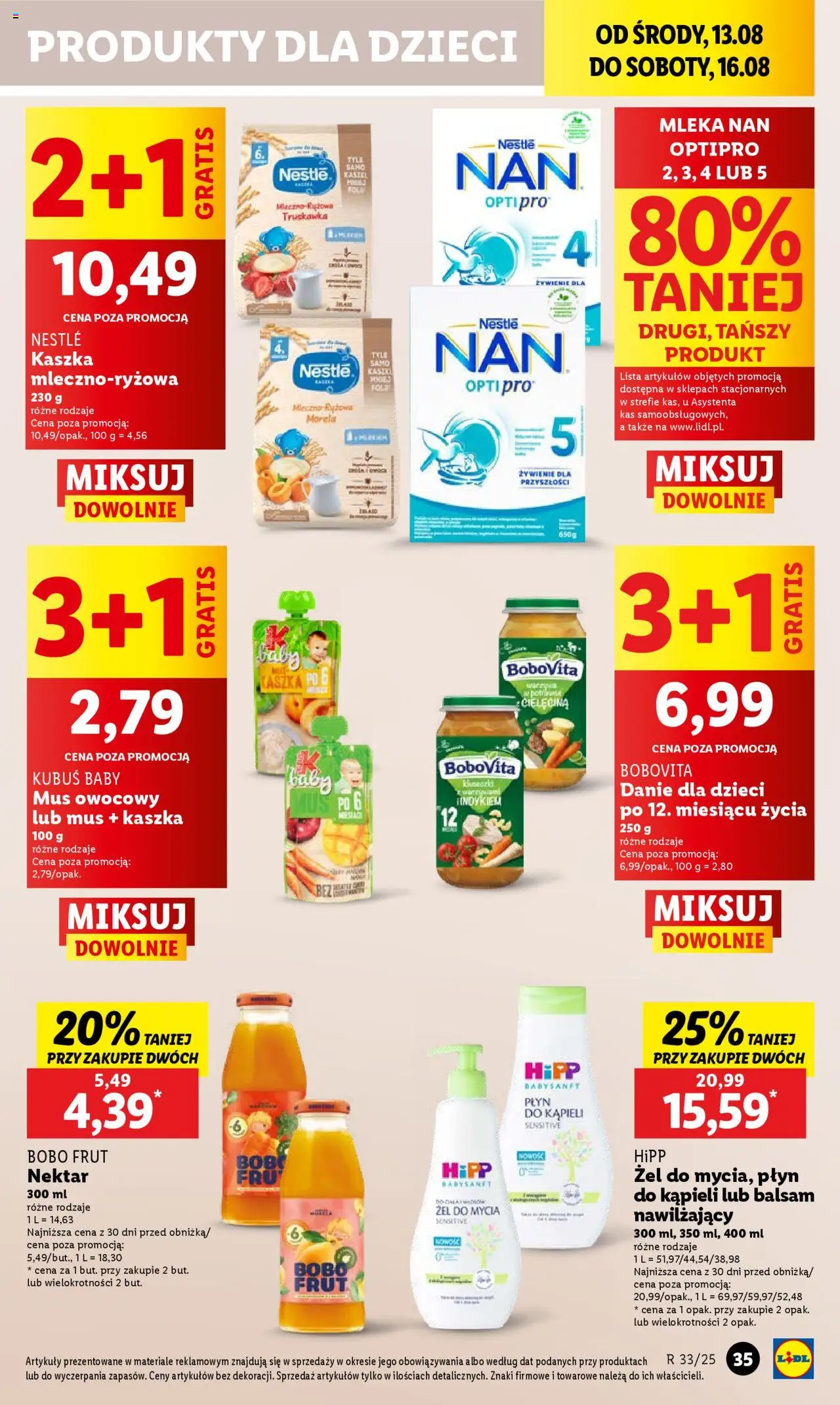 Lidl Gazetka od 13.08.2025 | Strona: 43 | Produkty: Mleka, Płyn do kąpieli, Mleko modyfikowane, Mleko