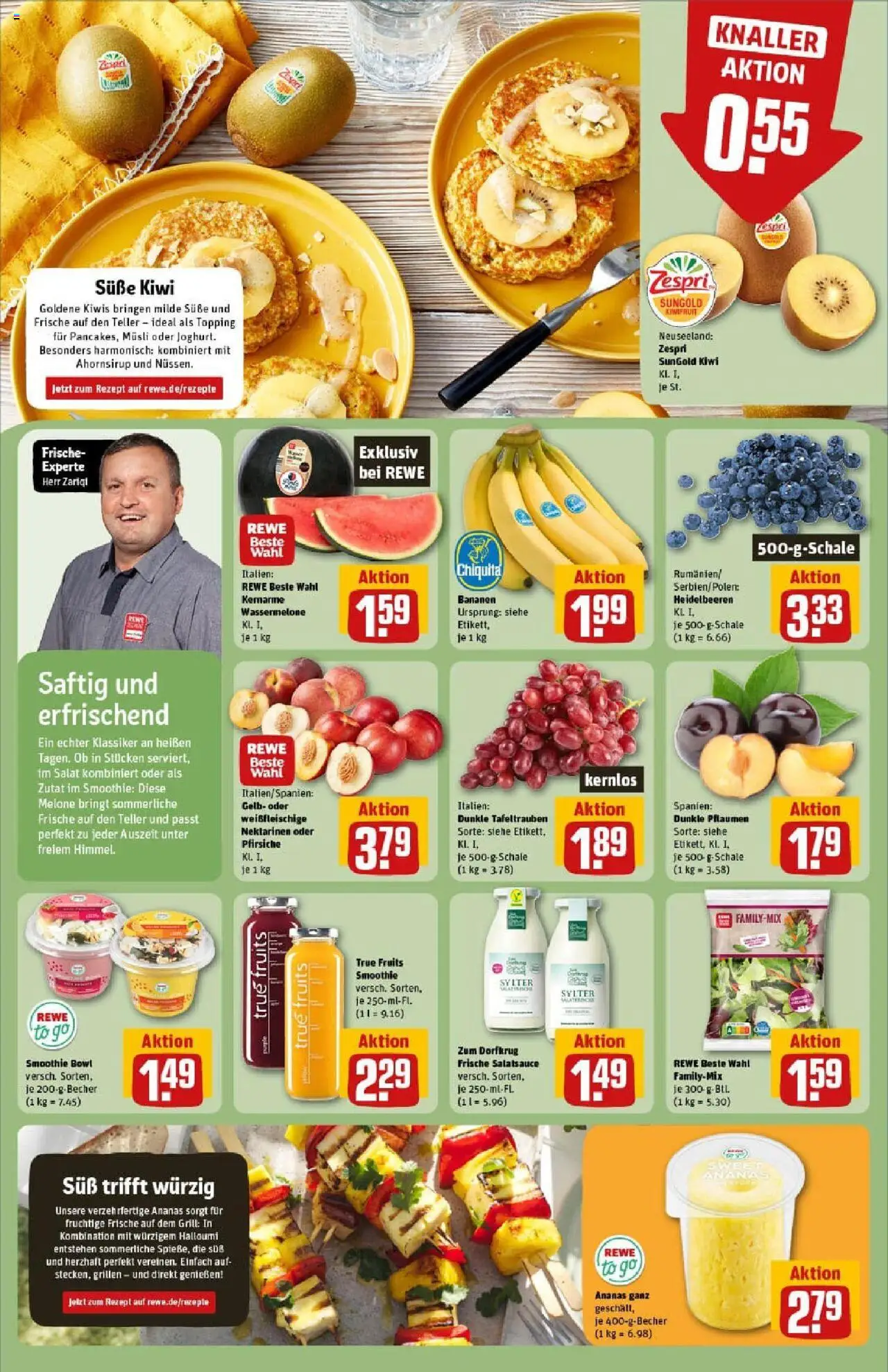 Rewe prospekt Chemnitz	 - gültig ab dem 06.07.2025 | Seite: 6 | Produkte: Nektarinen, Ananas, Heidelbeeren, Melone