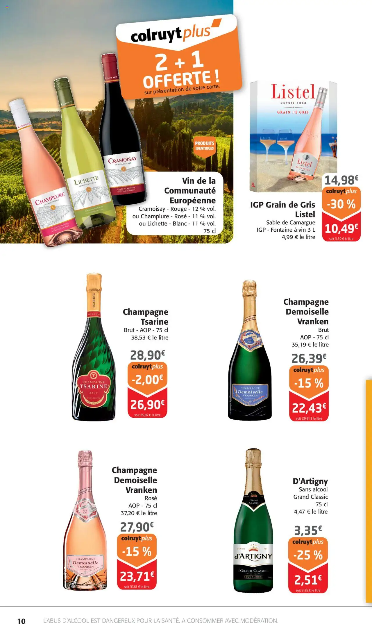  | Page: 10 | Produits: Alcool, D'Artigny sans alcool, Champagne, Vin