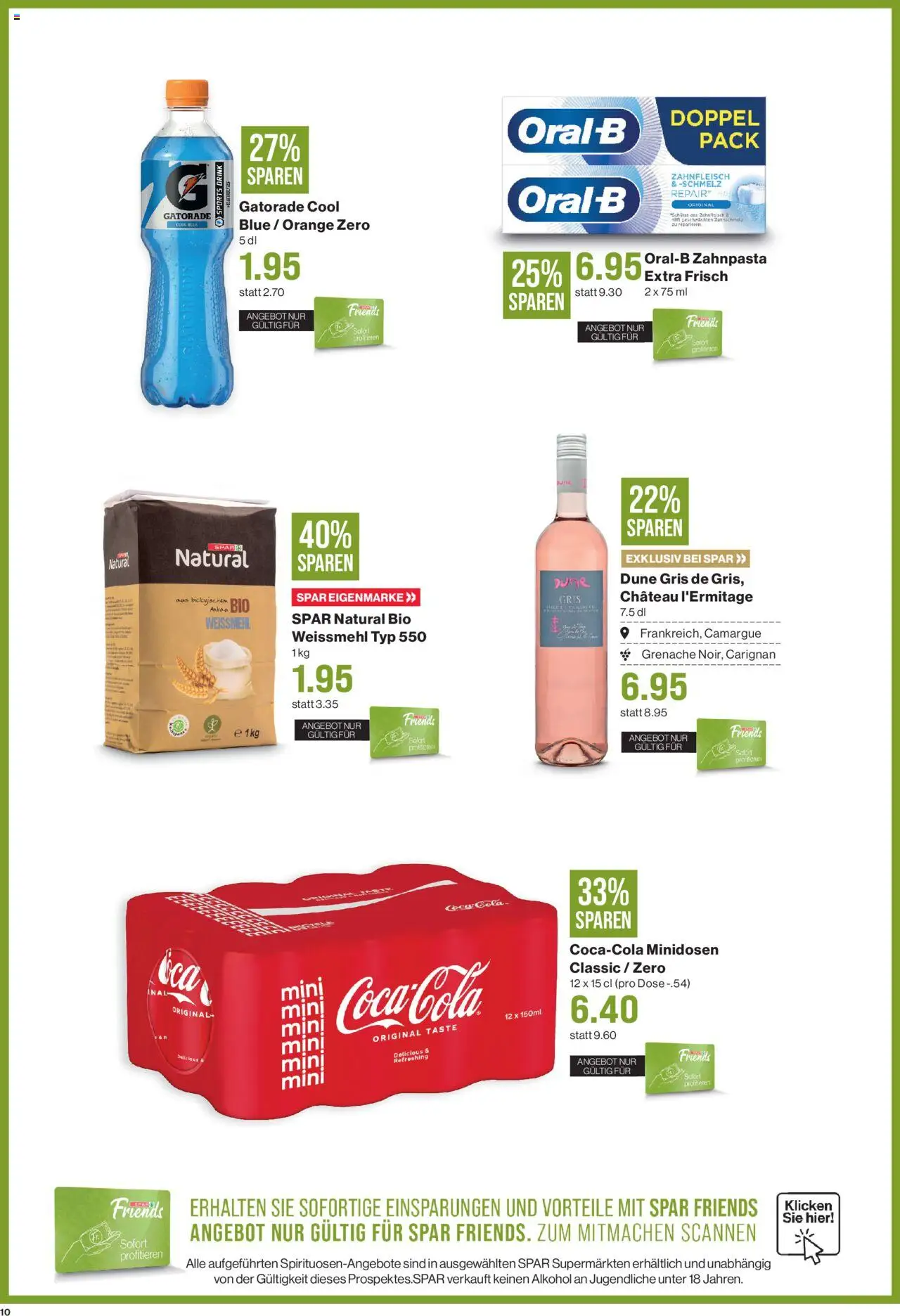 SPAR Aktionen – gültig ab 11.09.2025 | Seite: 10 | Produkte: Coca Cola, Zahnpasta