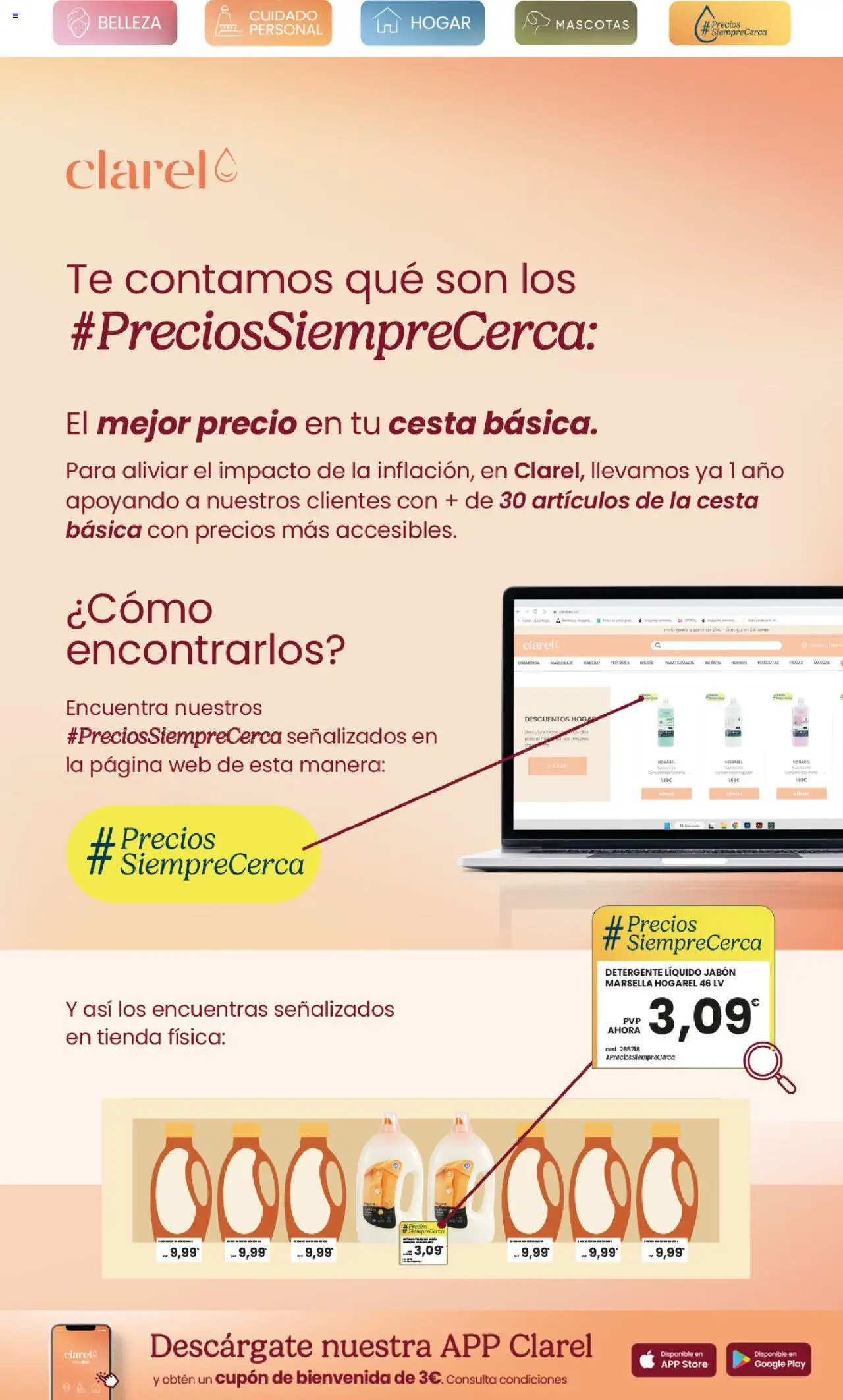 Clarel folleto │ válido desde el 06.08.2025 | Página: 13 | Productos: Jabón, Té, Detergente líquido, Cesta