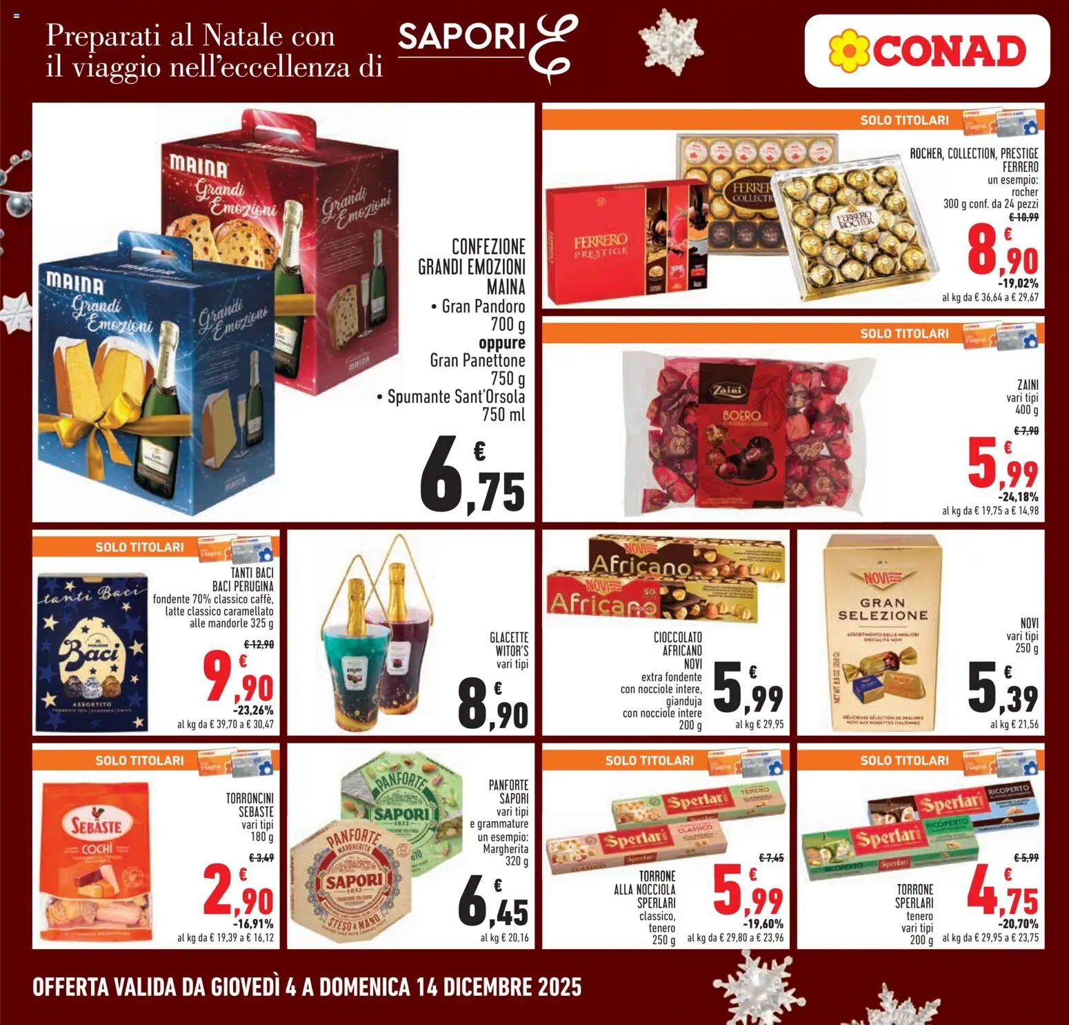Volantino Conad del 04.12.2025 | Pagina: 14 | Prodotti: Latte, Pandoro, Panettone, Spumante