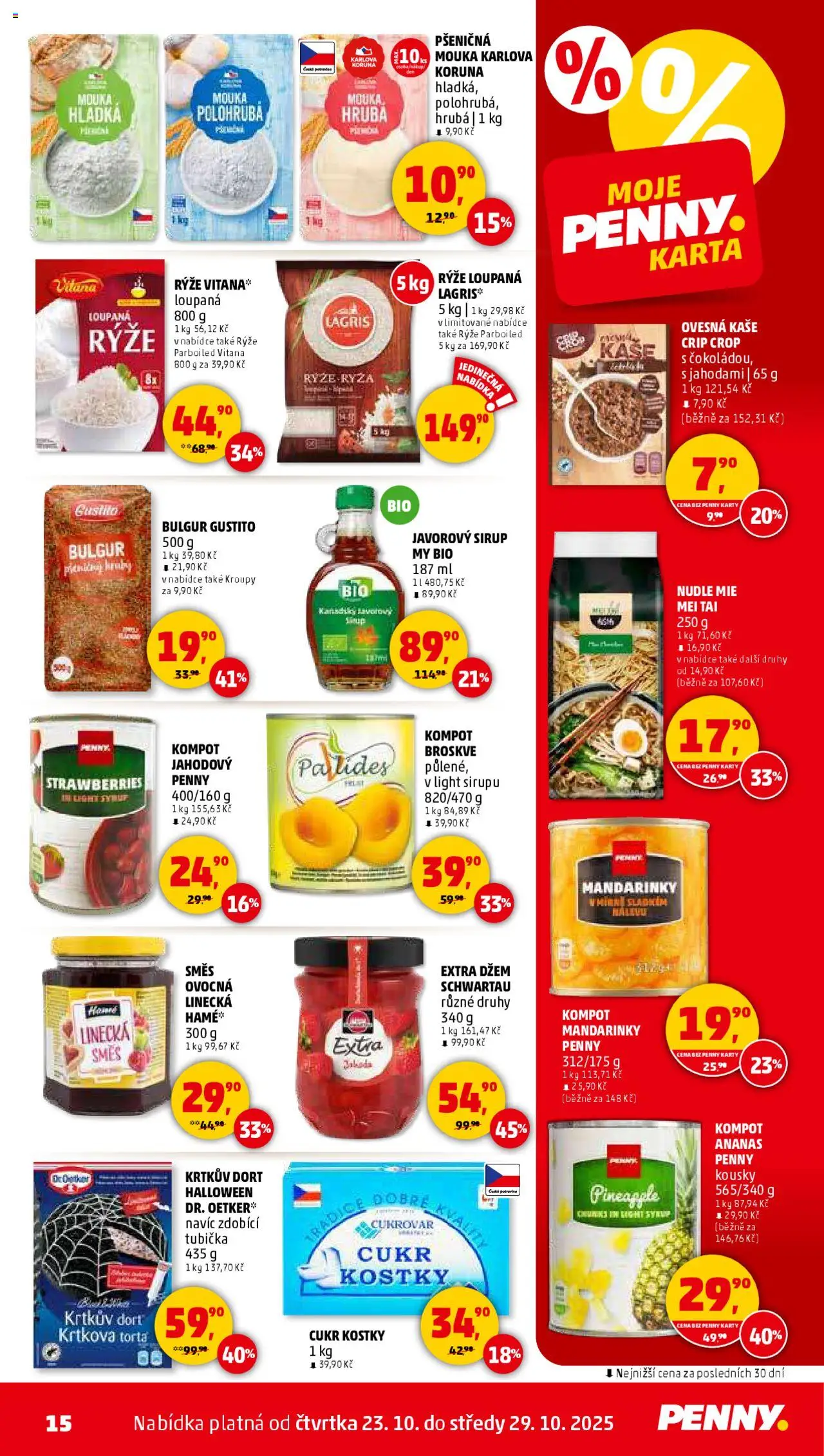 Penny Market leták - Čtvrtečník od 23.10.2025 | Strana: 15 | Produkty: Crip Crop, Rýže, Bulgur, Cukr
