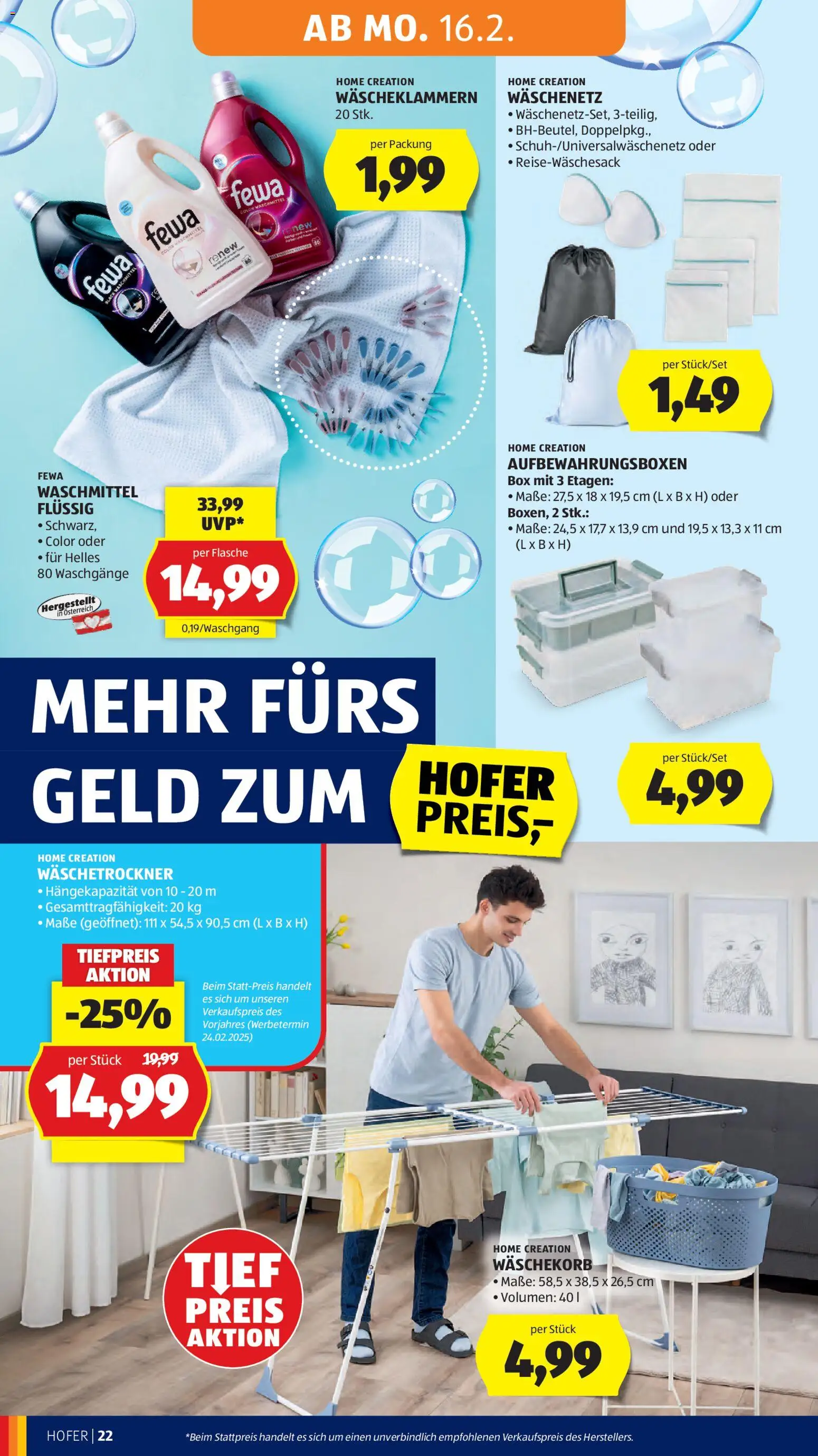 Hofer Flugblatt gültig ab 13.02.2026 | Seite: 26 | Produkte: Box, Waschmittel