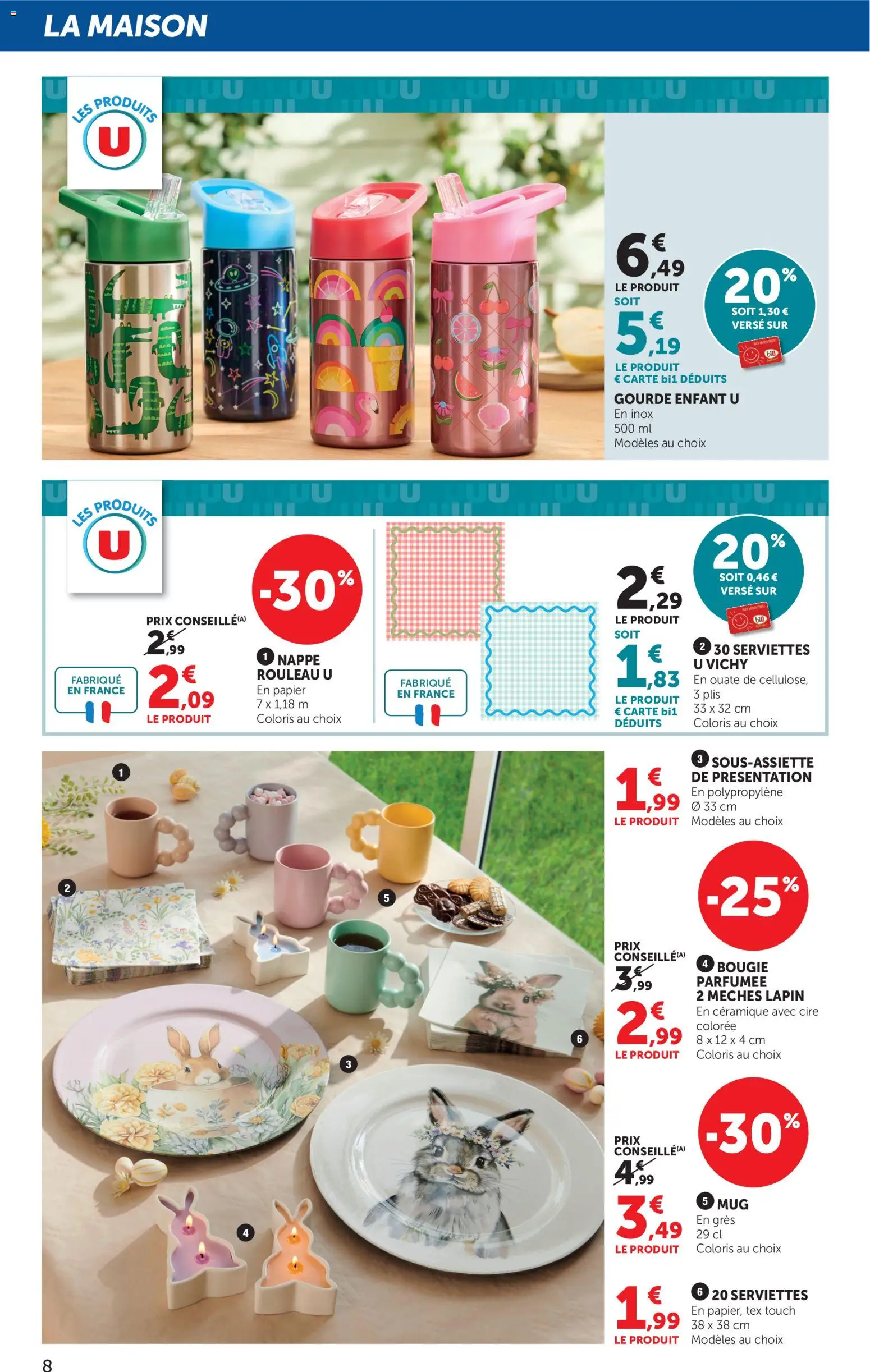 {H1} | Page: 8 | Produits: Cire, Gourde, Lapin, Rouleau