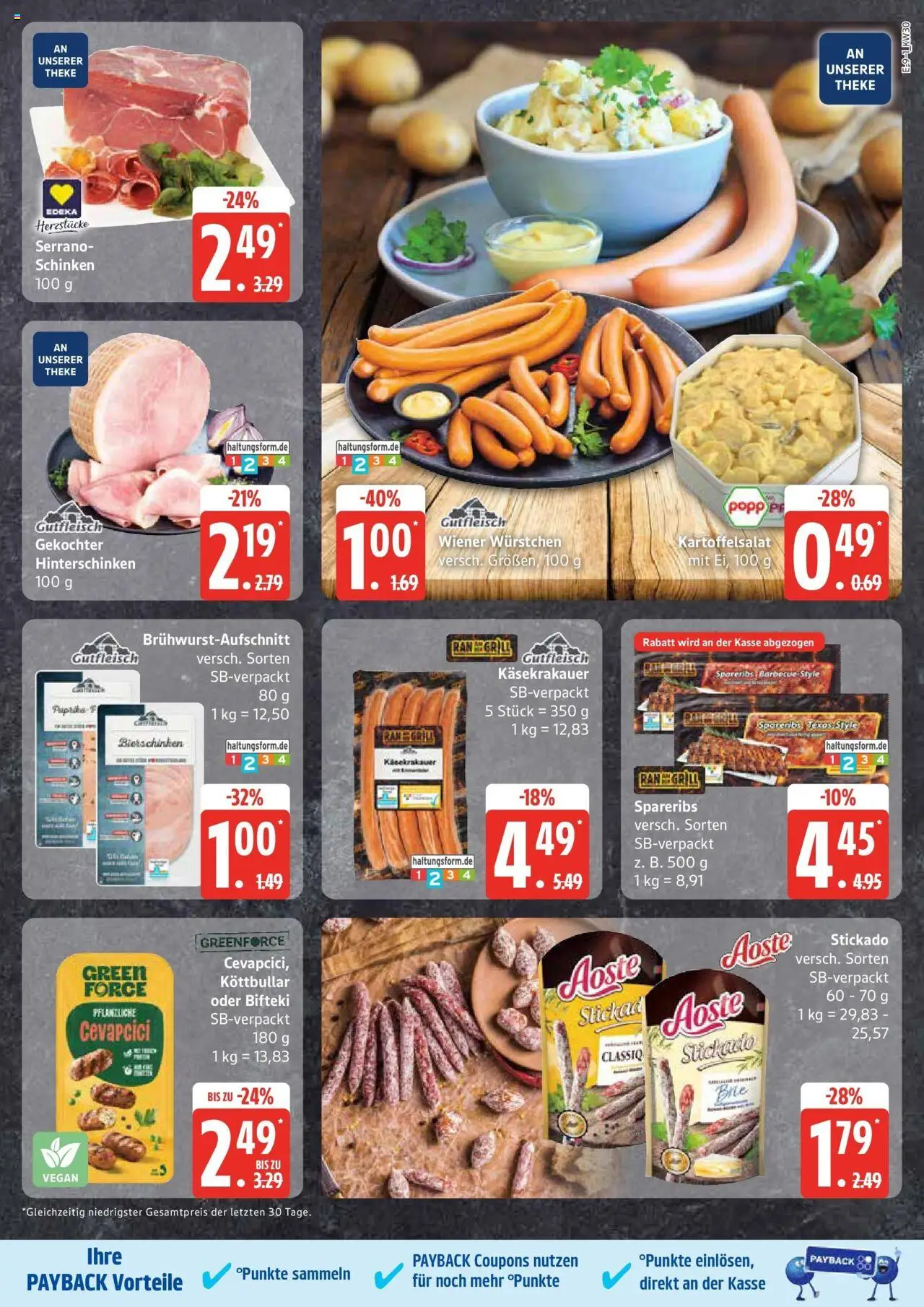 Edeka prospekt Bad Schwartau	 - gültig ab dem 20.07.2025 | Seite: 9 | Produkte: Wiener wurstchen, Cevapcici, Serrano schinken, Schinken