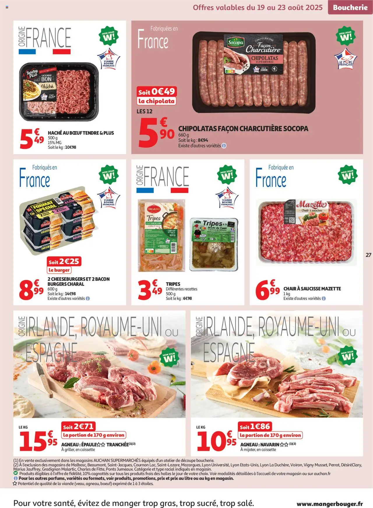  | Page: 27 | Produits: Jambon, Saucisse, Viande, Porc
