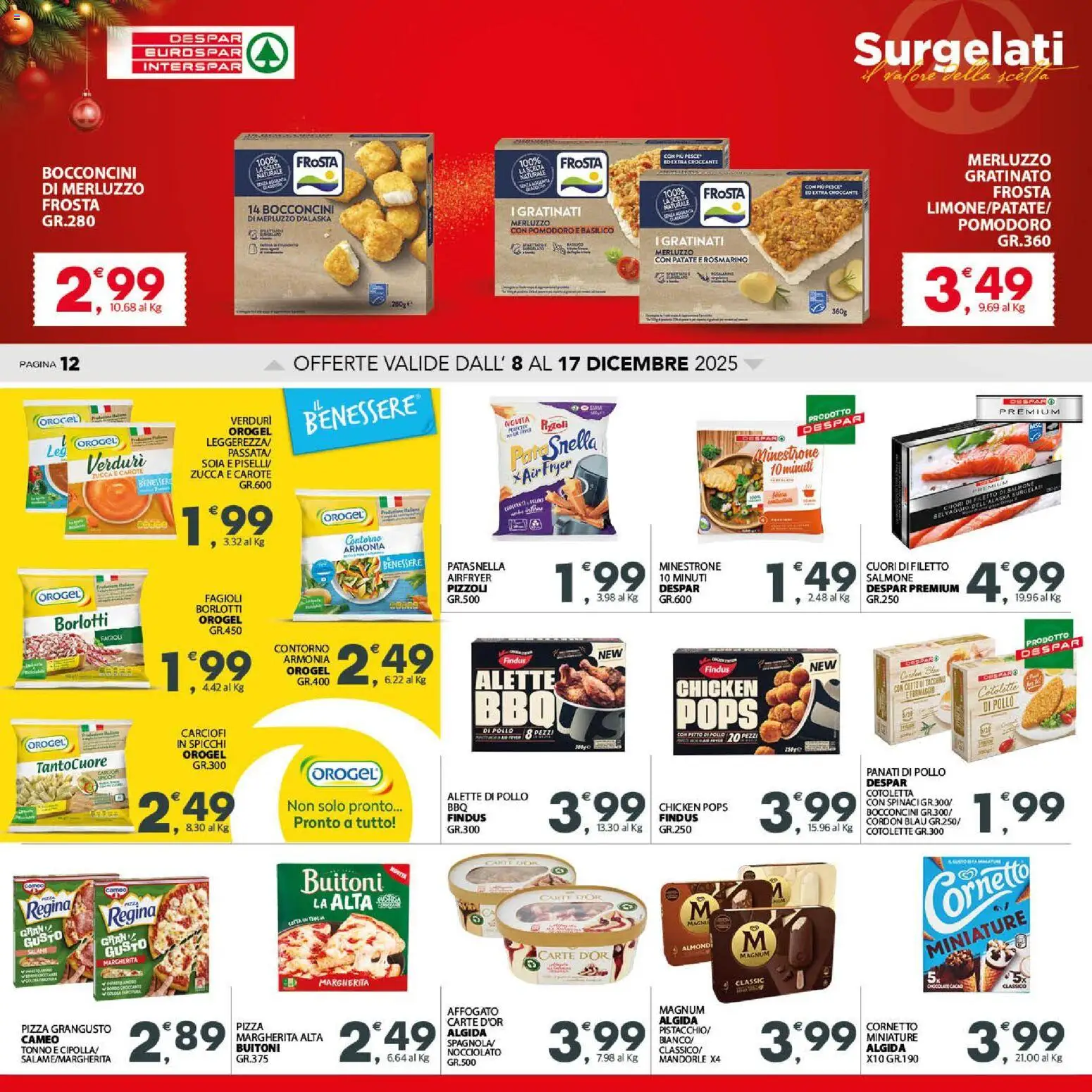 Volantino Interspar del 08.12.2025 | Pagina: 12 | Prodotti: Petto di Pollo, Pollo, Salmone, Fagioli