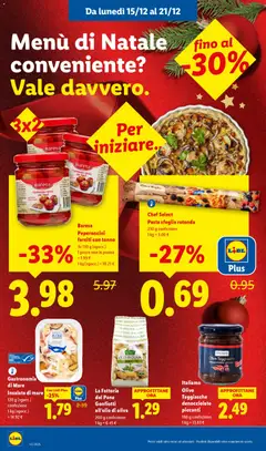 Anteprima del volantino Volantino Lidl	 valido a partire dal 15.12.2025 | Pagina: 8 | Prodotti: Pasta sfoglia, Insalata, Olive, Pasta