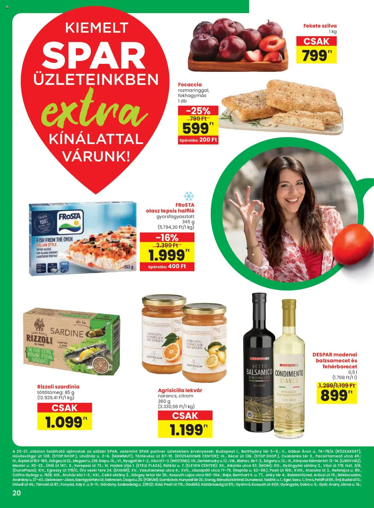 Spar akciós ujság - amely érvényes a következő dátumtól: 16.10.2025 | Oldal: 1 | Termékek: Balzsamecet, Feherborecet, Szilva, Citrom