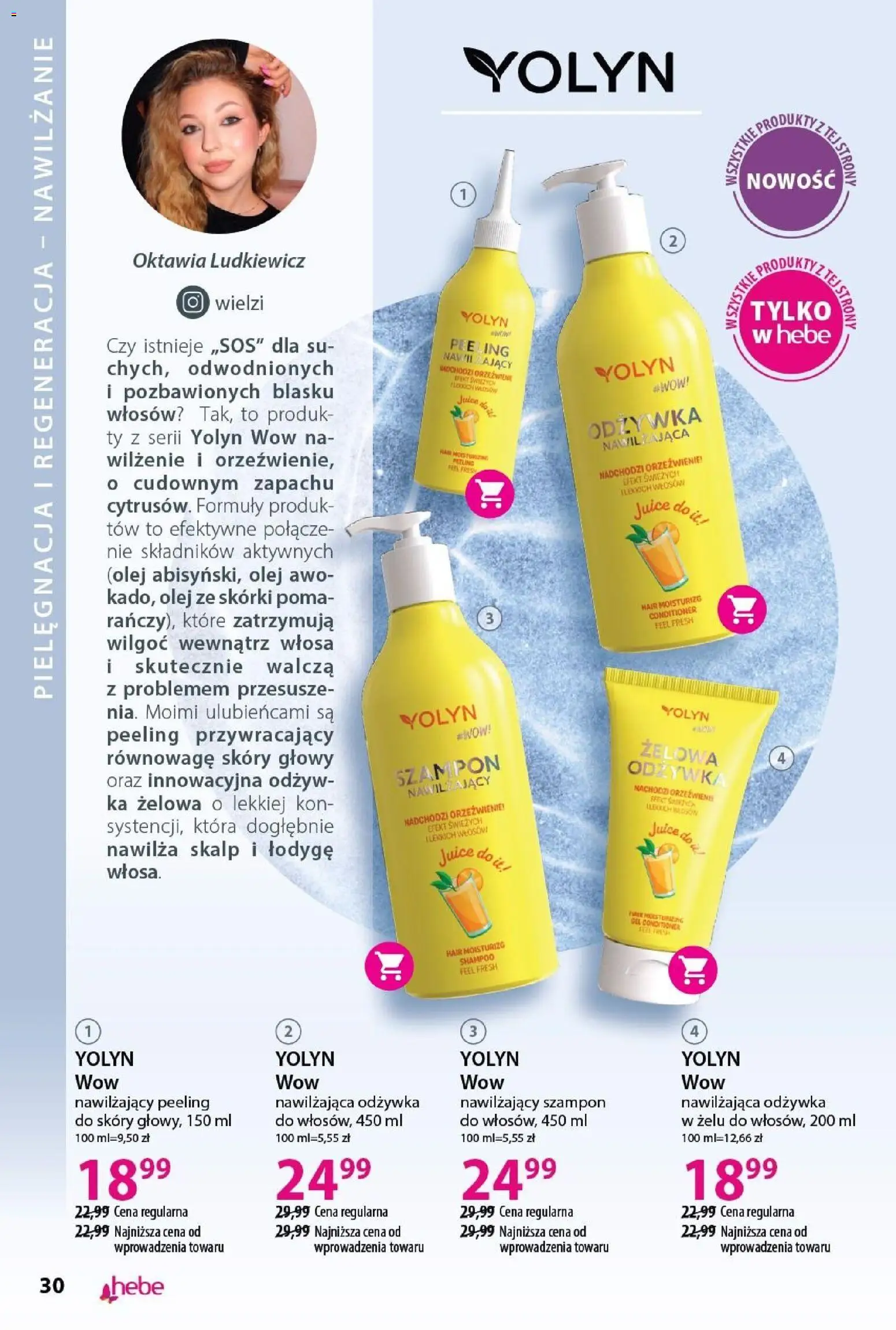 Hebe Gazetka - Katalog od 31.01.2026 | Strona: 30 | Produkty: Olej, Szampon, Odżywka, Peeling