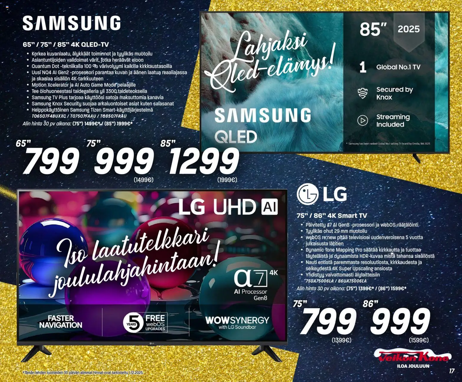 Veikon Kone tarjoukset – voimassa 08.12.2025 alkaen | Sivu: 17 | Tuotteet: Soundbar, Tee, TV