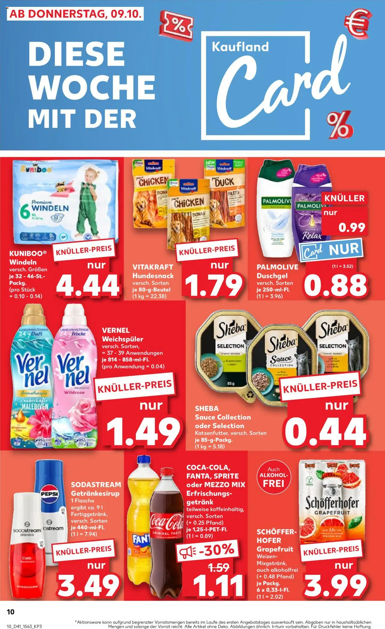 Kaufland prospekt Kiel	 – gültig ab 09.10.2025 | Seite: 10 | Produkte: Mezzo mix, Shower Gel, Vernel, Sodastream