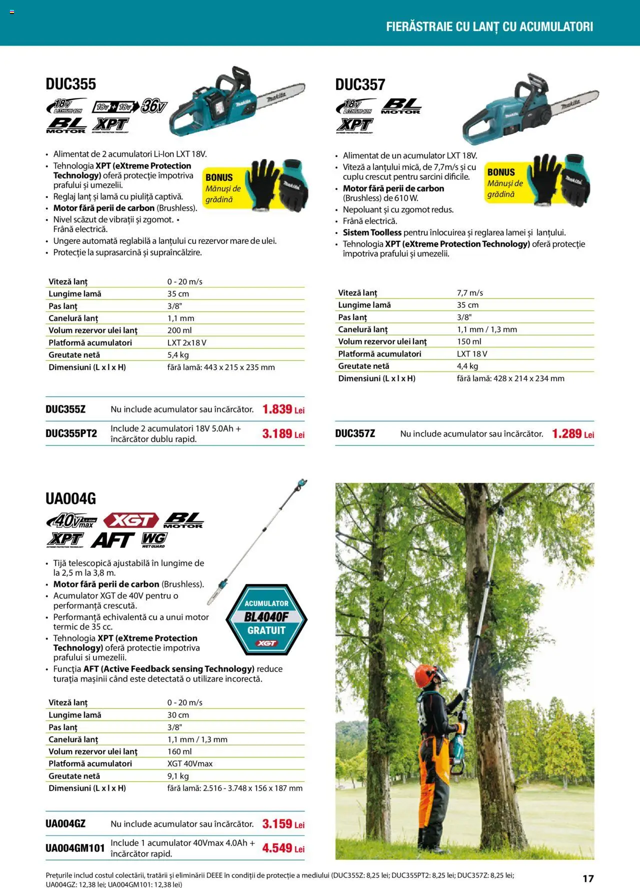 Noul catalog Makita – valabil de la 01.04.2025 | Pagină: 17 | Produse: Mănuși, Încărcător, Ulei