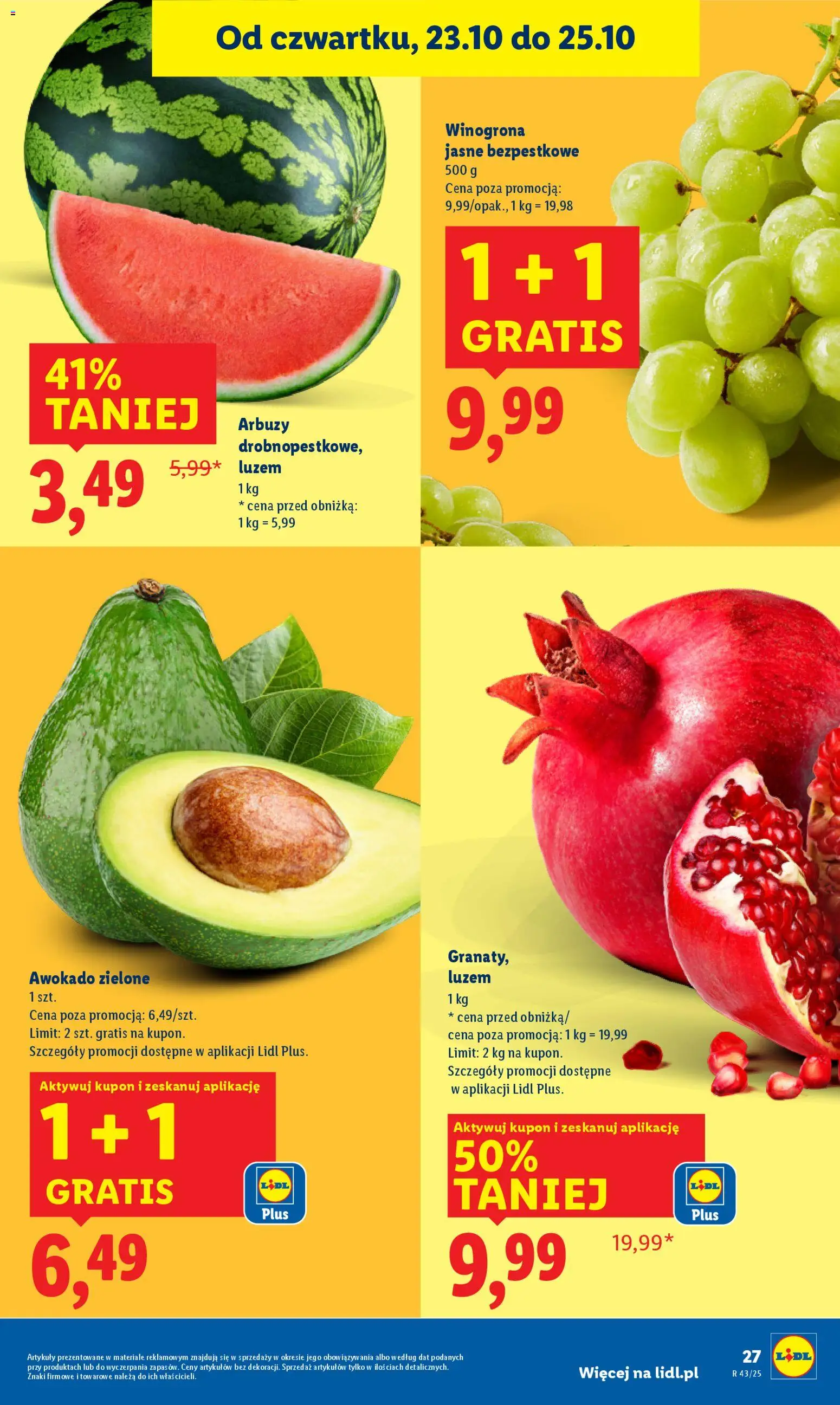 Lidl Gazetka od 23.10.2025 | Strona: 31 | Produkty: Winogrona, Awokado