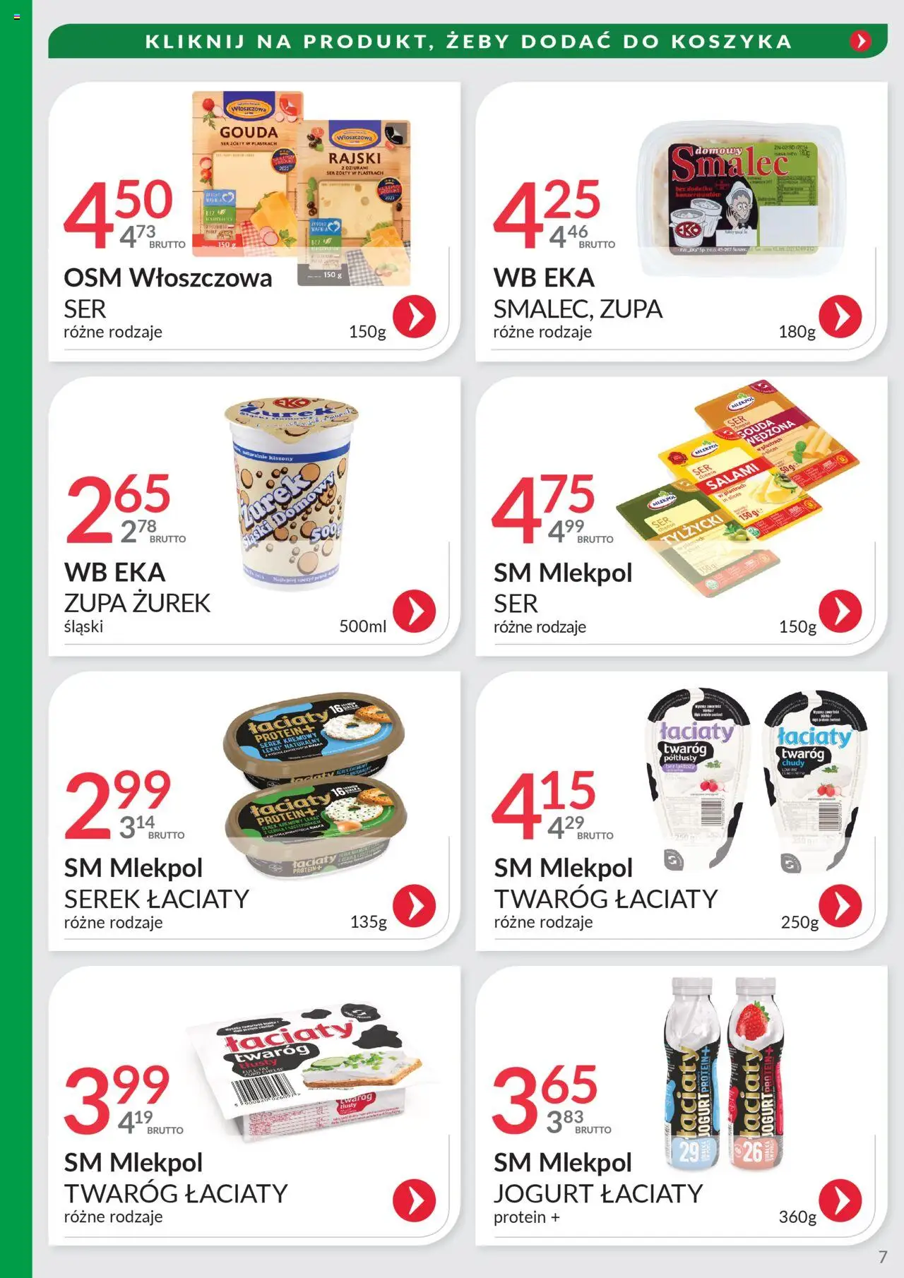 Eurocash Gazetka - Oferta Południe od 31.08.2025 | Strona: 7 | Produkty: Bez laktozy, Serek, Zupa, Salami