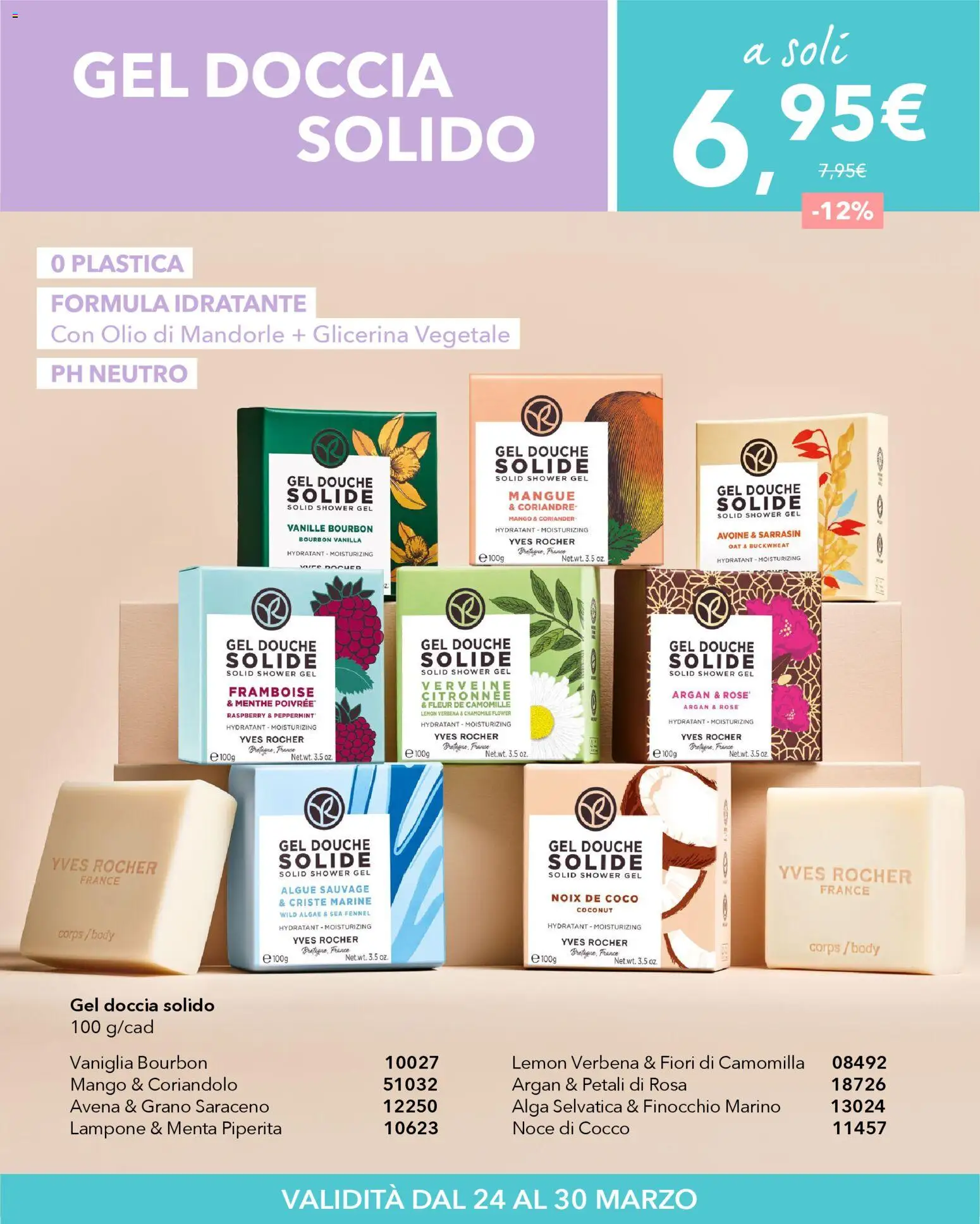 Volantino Yves Rocher del 24.03.2026 | Pagina: 4 | Prodotti: Bourbon, Mango, Lampone, Cocco