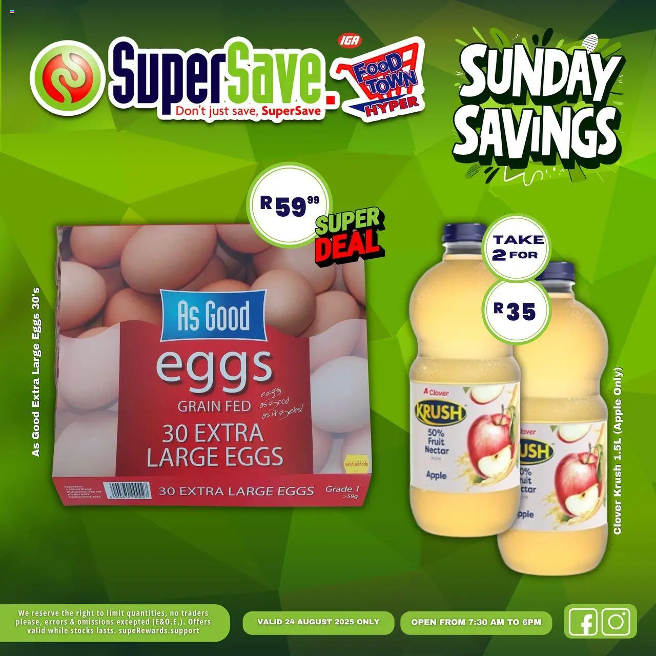 Super Save Sunday Deals │ valid from 24.08.2025 | Page: 15 | Products: Eggs, Fruit