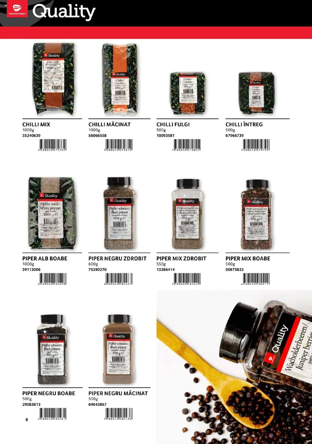 Catalog Selgros - Transgourmet – valabil de la 29.02.2024 | Pagină: 8 | Produse: Chilli, Fulgi, Piper