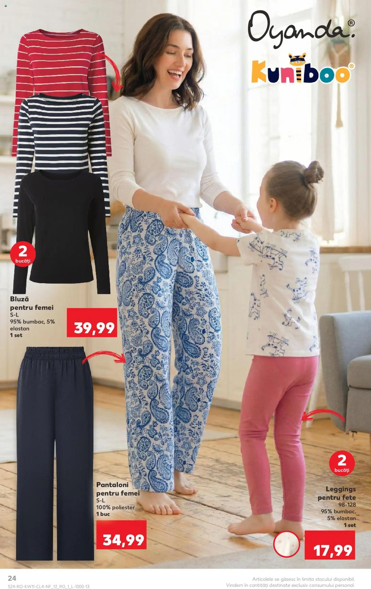 Noul catalog Kaufland – valabil de la 11.03.2026 | Pagină: 24 | Produse: Bluză, Pantaloni